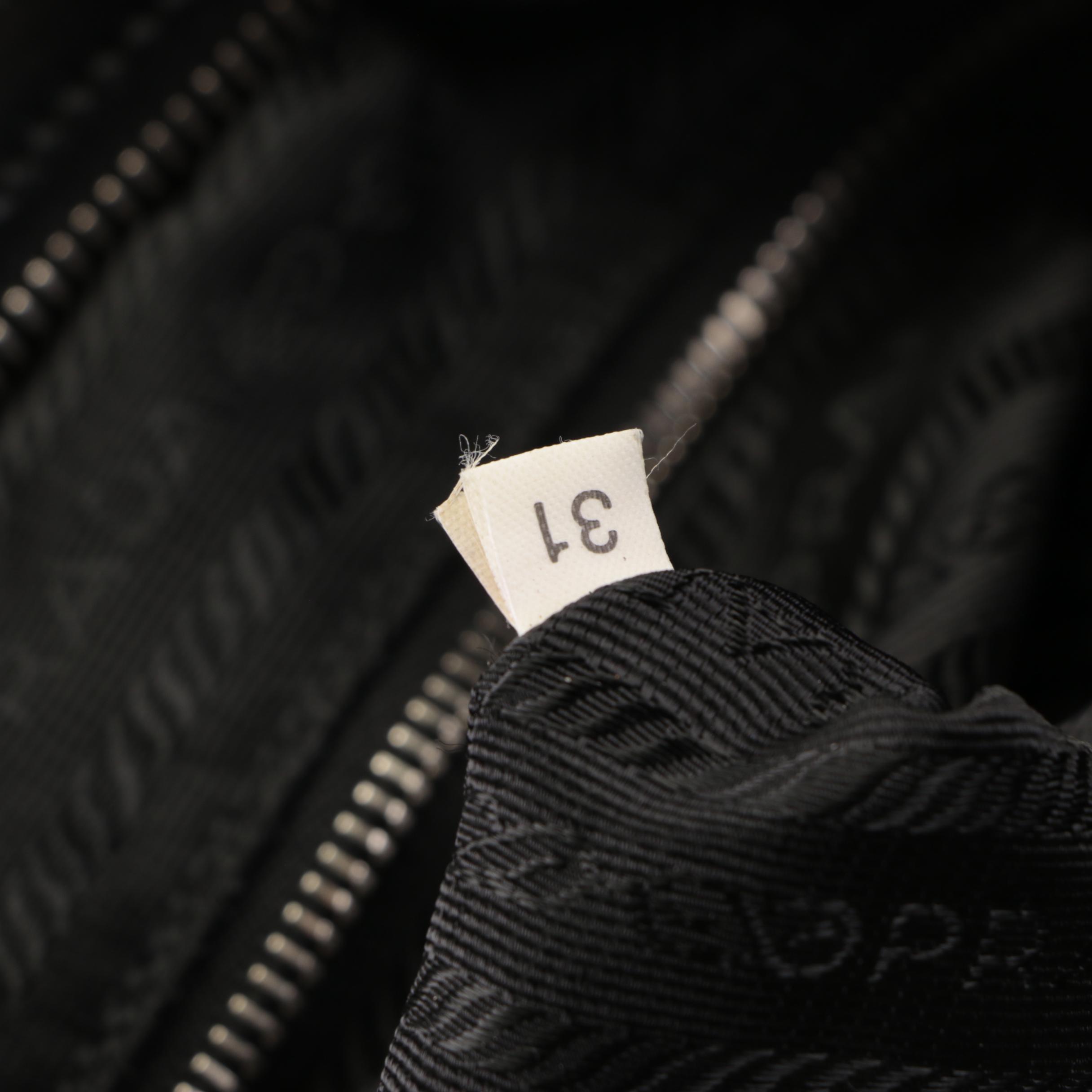 Prada Handbag in Black Tessuto Nylon and Leather Trim