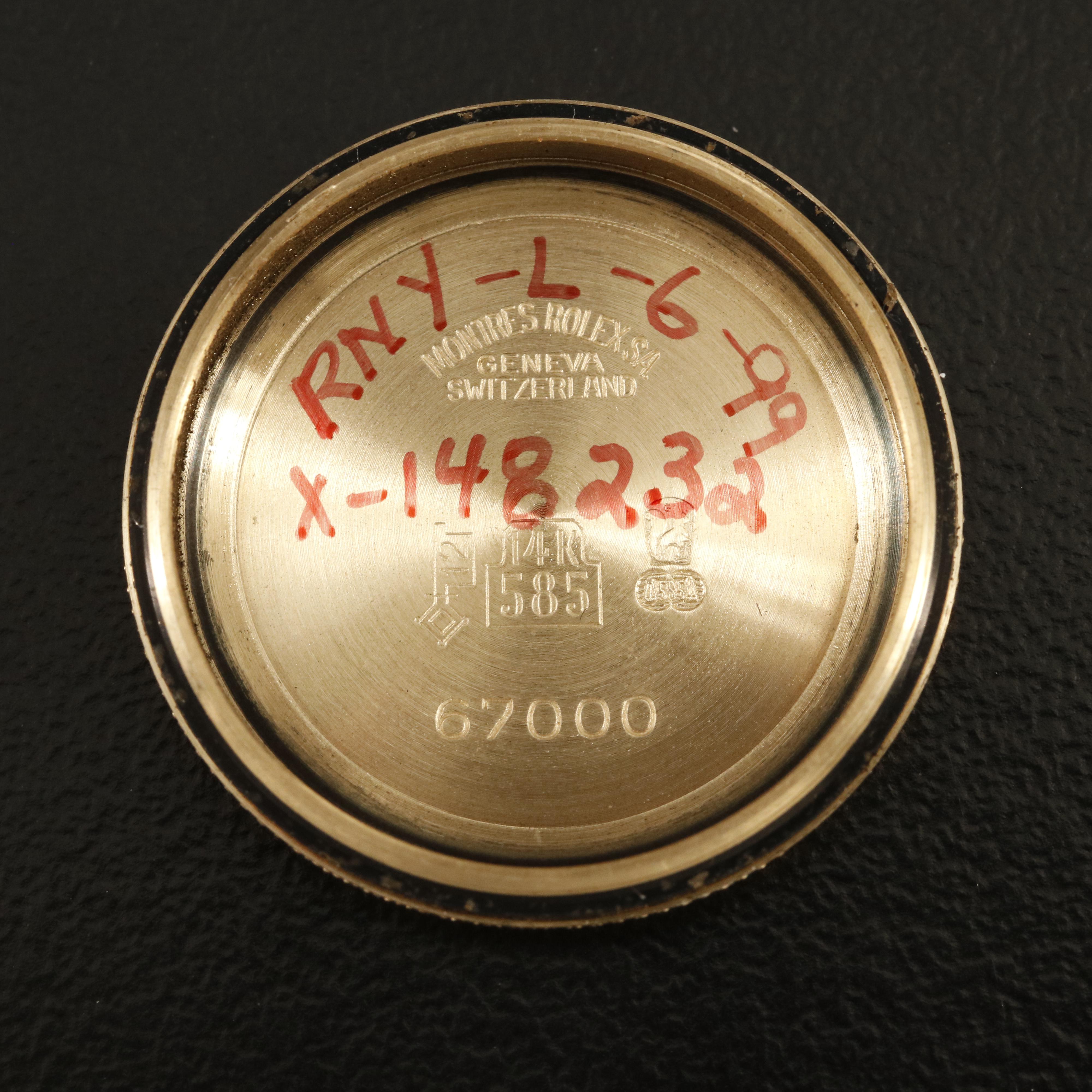 1982 Rolex Oyster Perpetual 14K Yellow Gold, Champagne Dial Watch