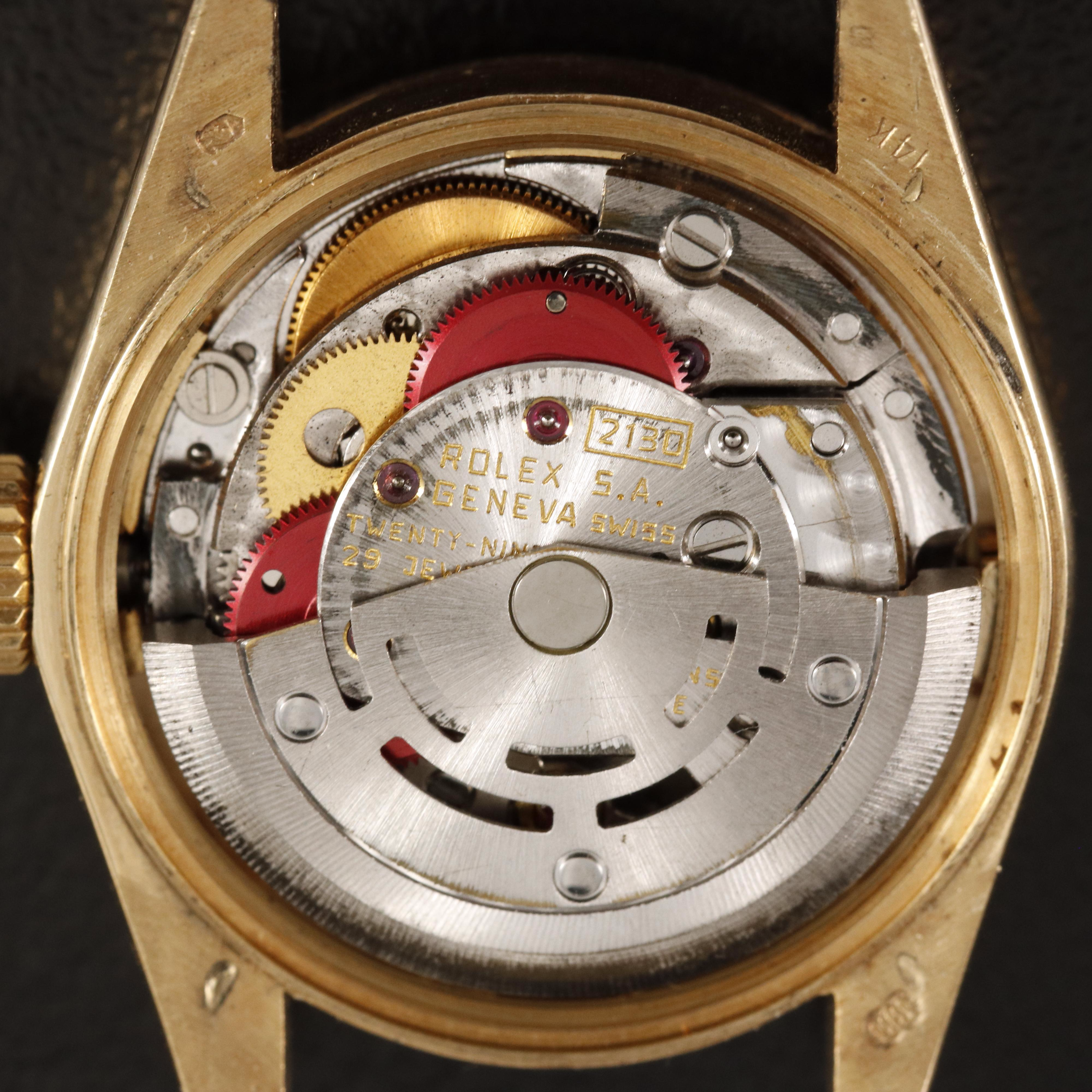 1982 Rolex Oyster Perpetual 14K Yellow Gold, Champagne Dial Watch