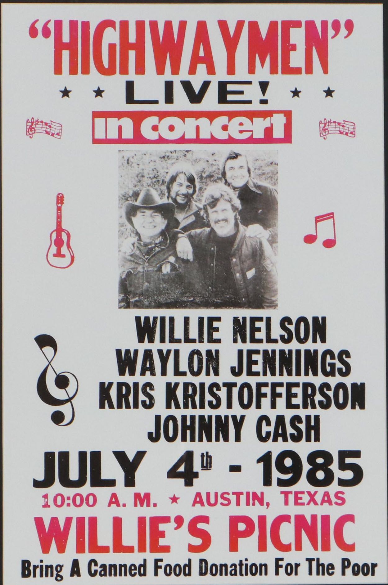 Highway Man Giclée Concert Poster, 21st Century