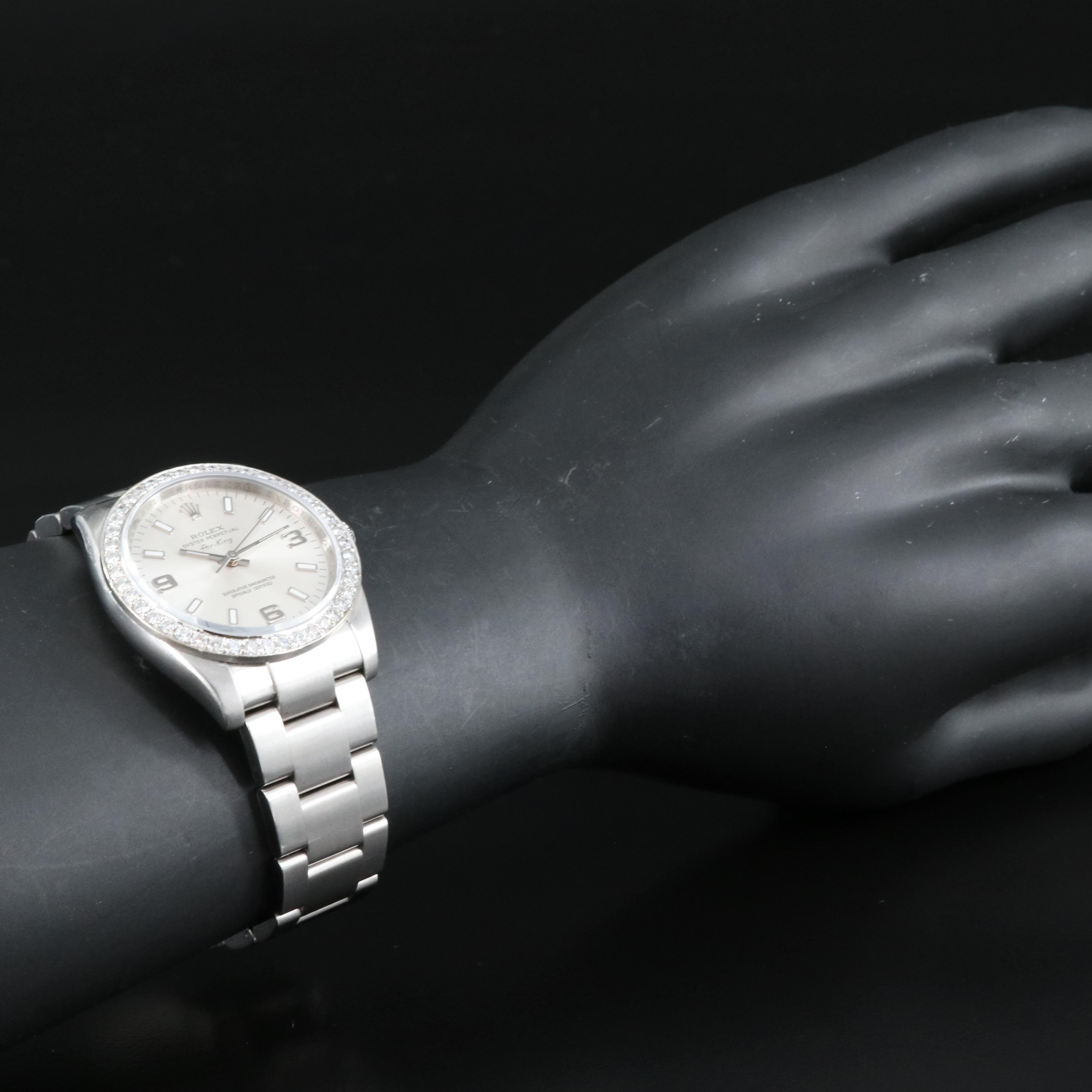 2006 Rolex Air-King 1.54 CTW Diamond Bezel Watch