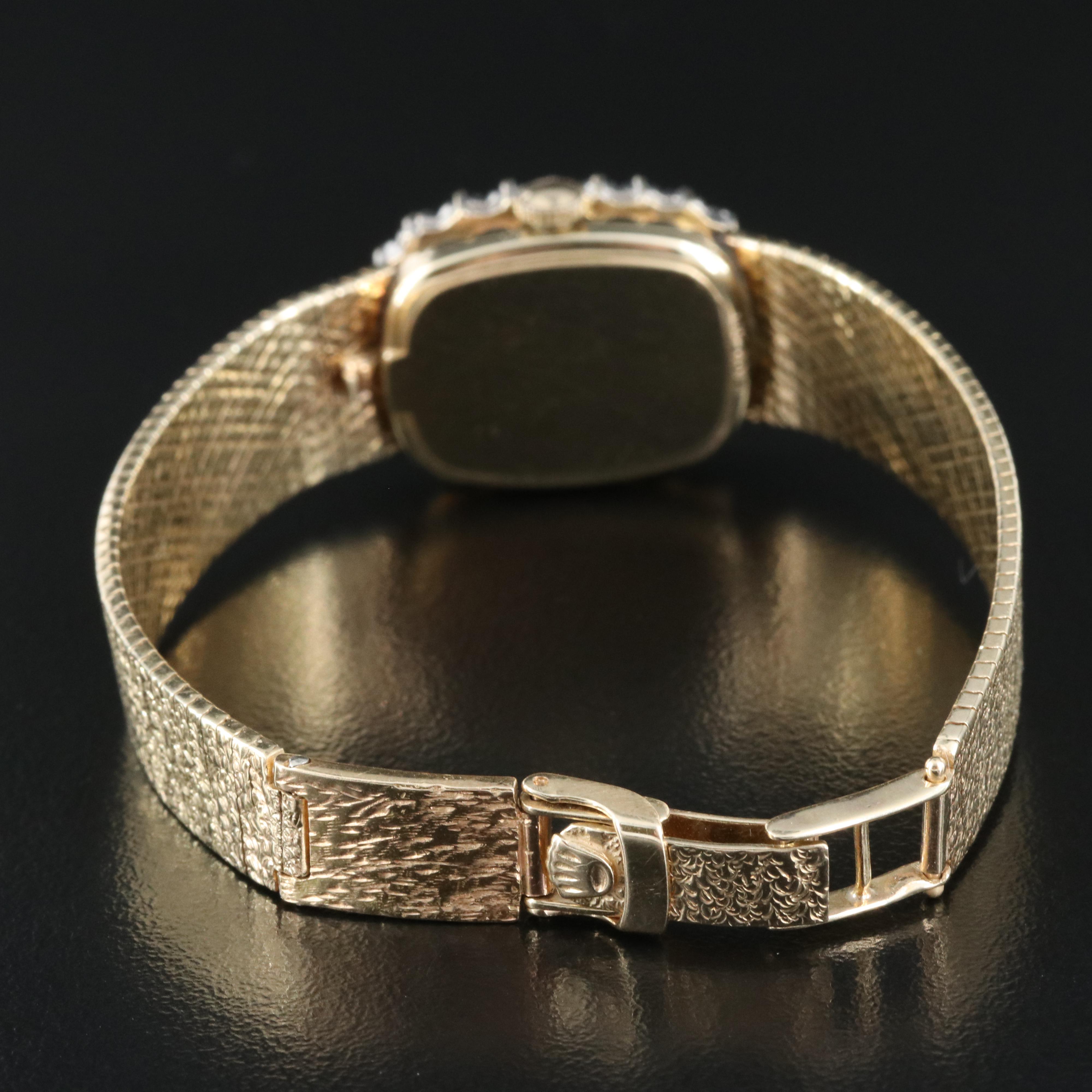 Vintage Rolex 14K and Diamond Watch