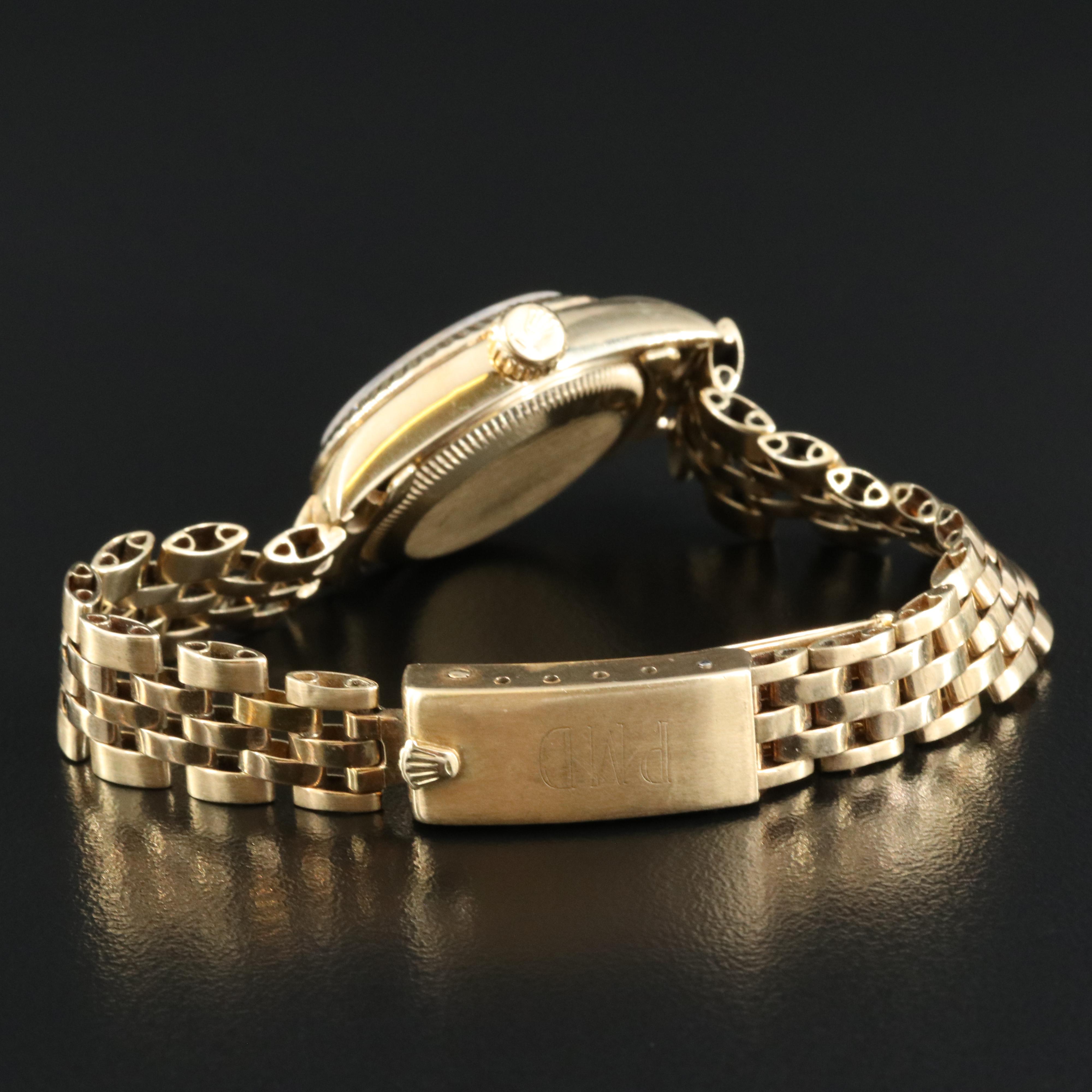 1982 Rolex Oyster Perpetual 14K Yellow Gold, Champagne Dial Watch