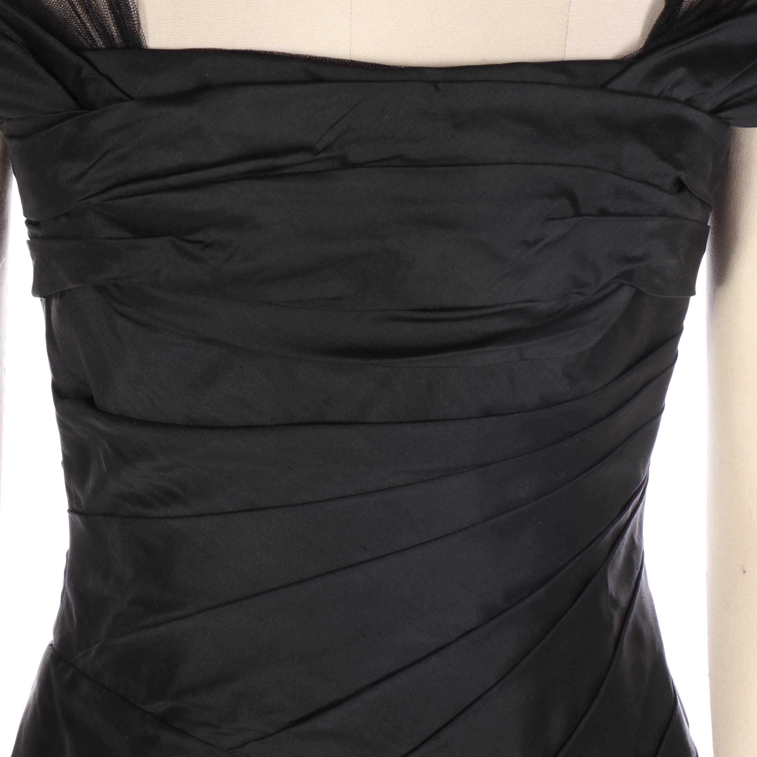 Vera Wang Custom-Made Black Satin Dress Worn by Julianne Moore, Movie Premiere
