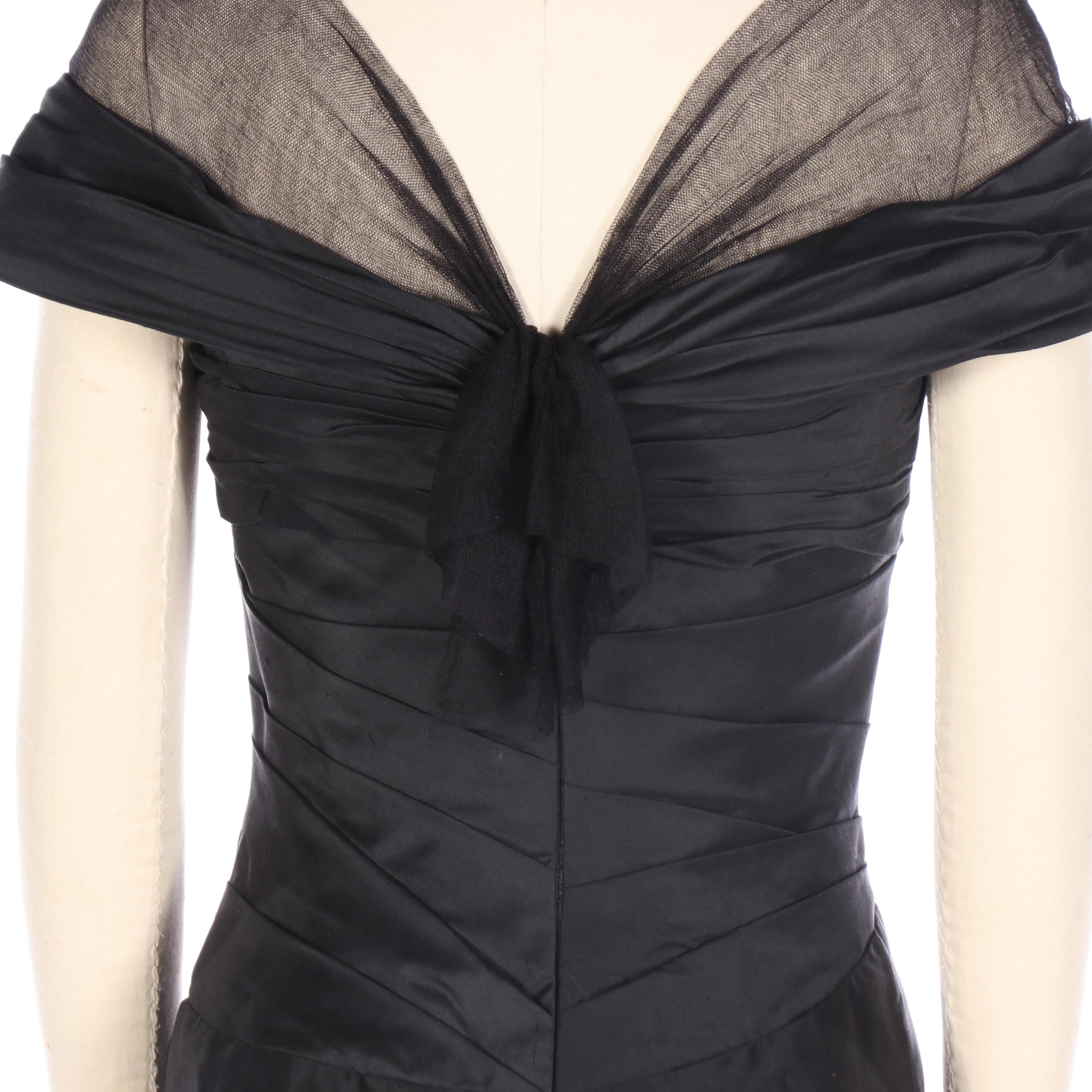 Vera Wang Custom-Made Black Satin Dress Worn by Julianne Moore, Movie Premiere