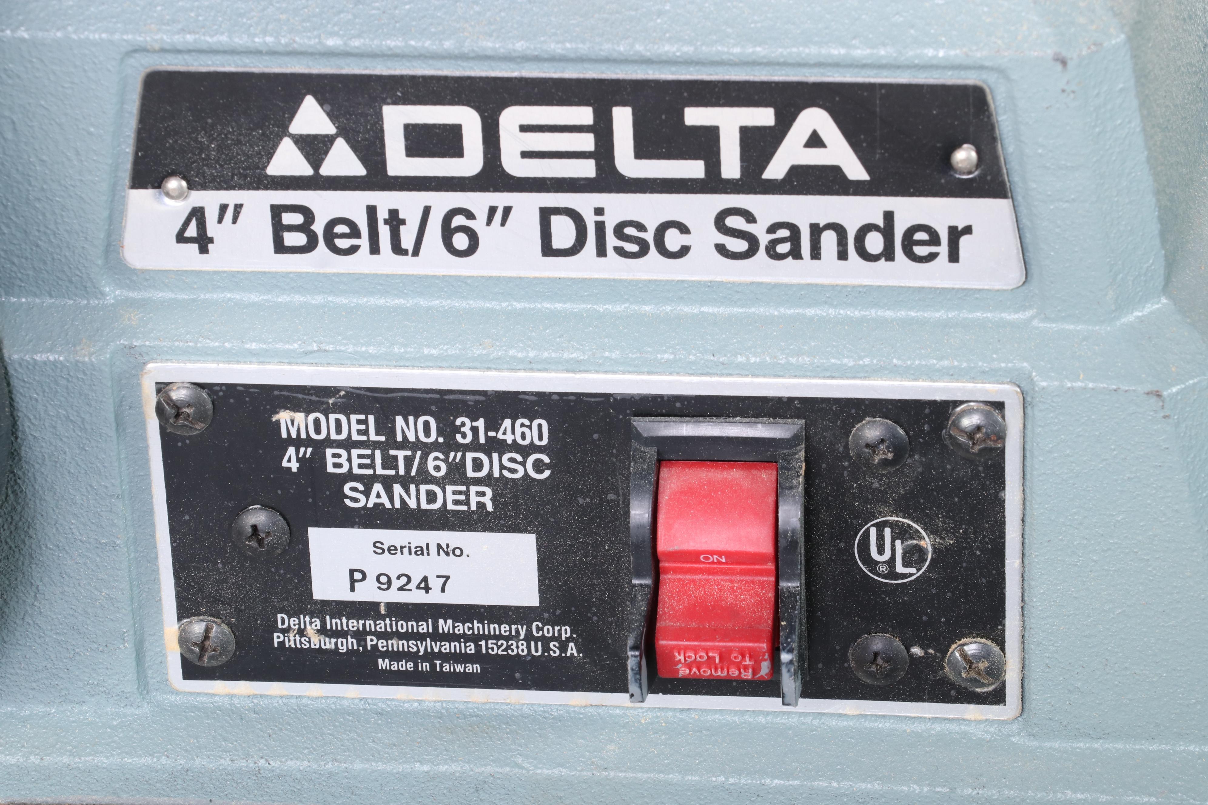 Delta 4" Belt/6" Disc Sander on Stand