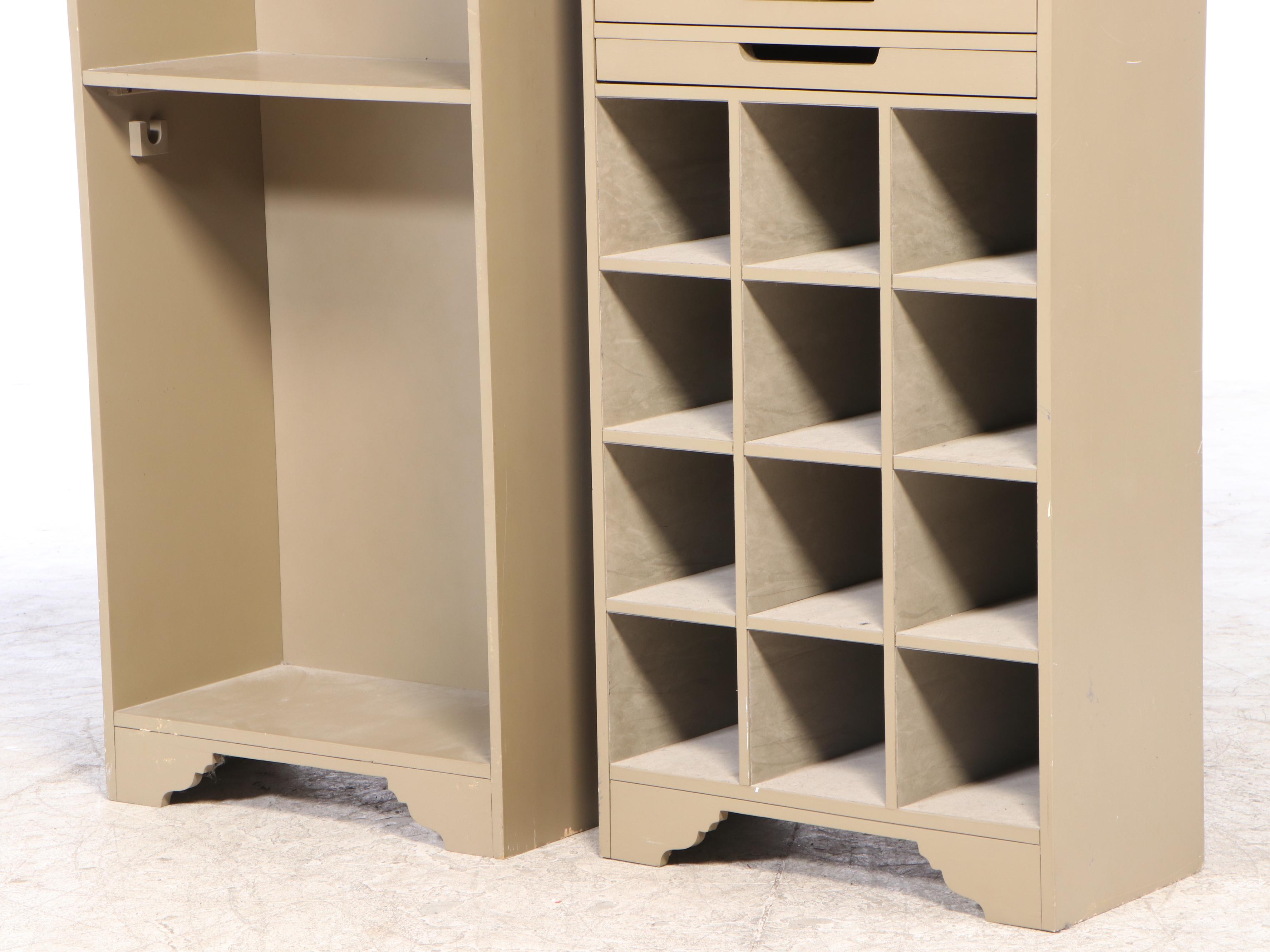 Ballard Designs "Sarah Storage Tower" Painted Closet Cabinets