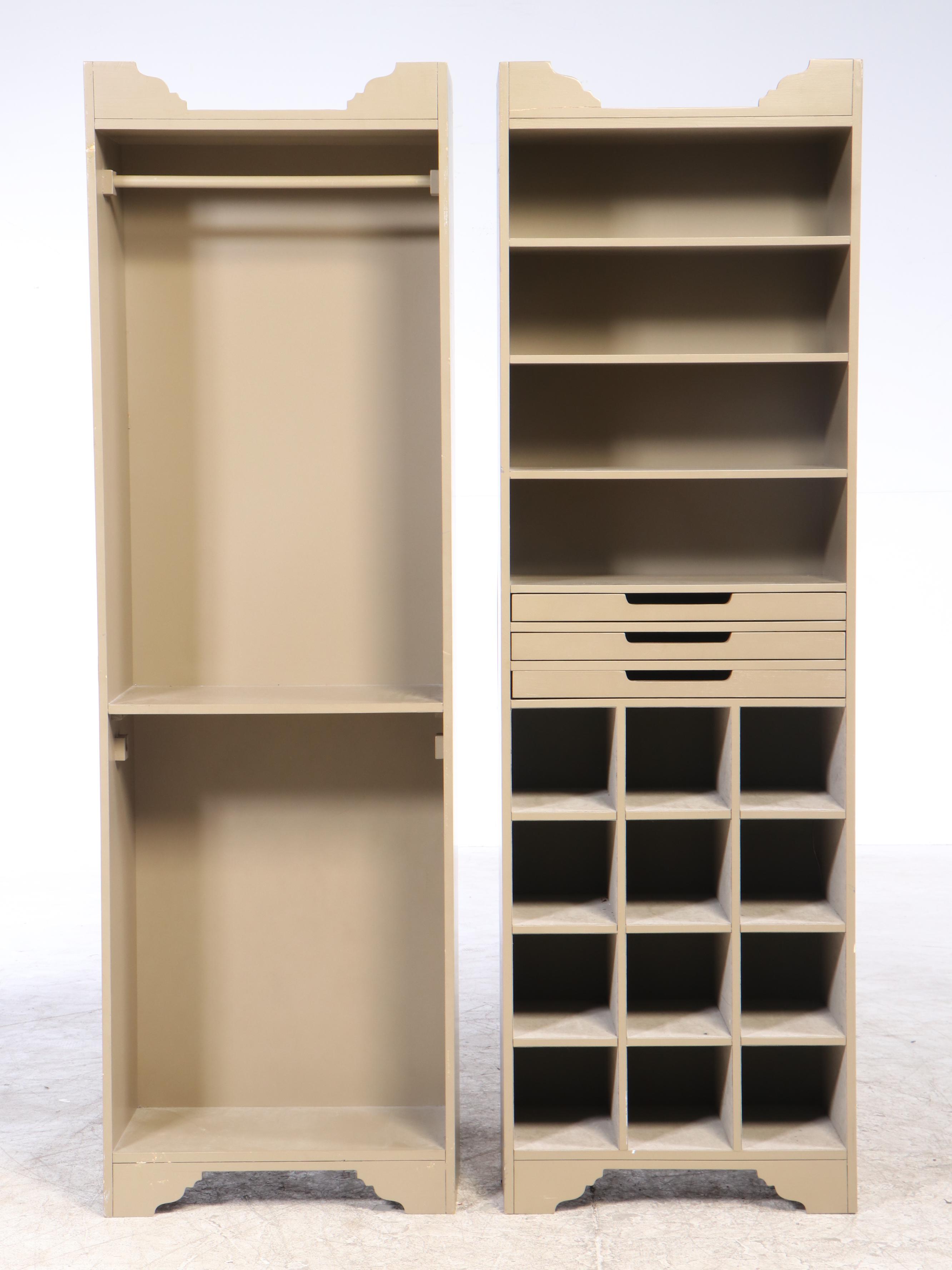 Ballard Designs "Sarah Storage Tower" Painted Closet Cabinets