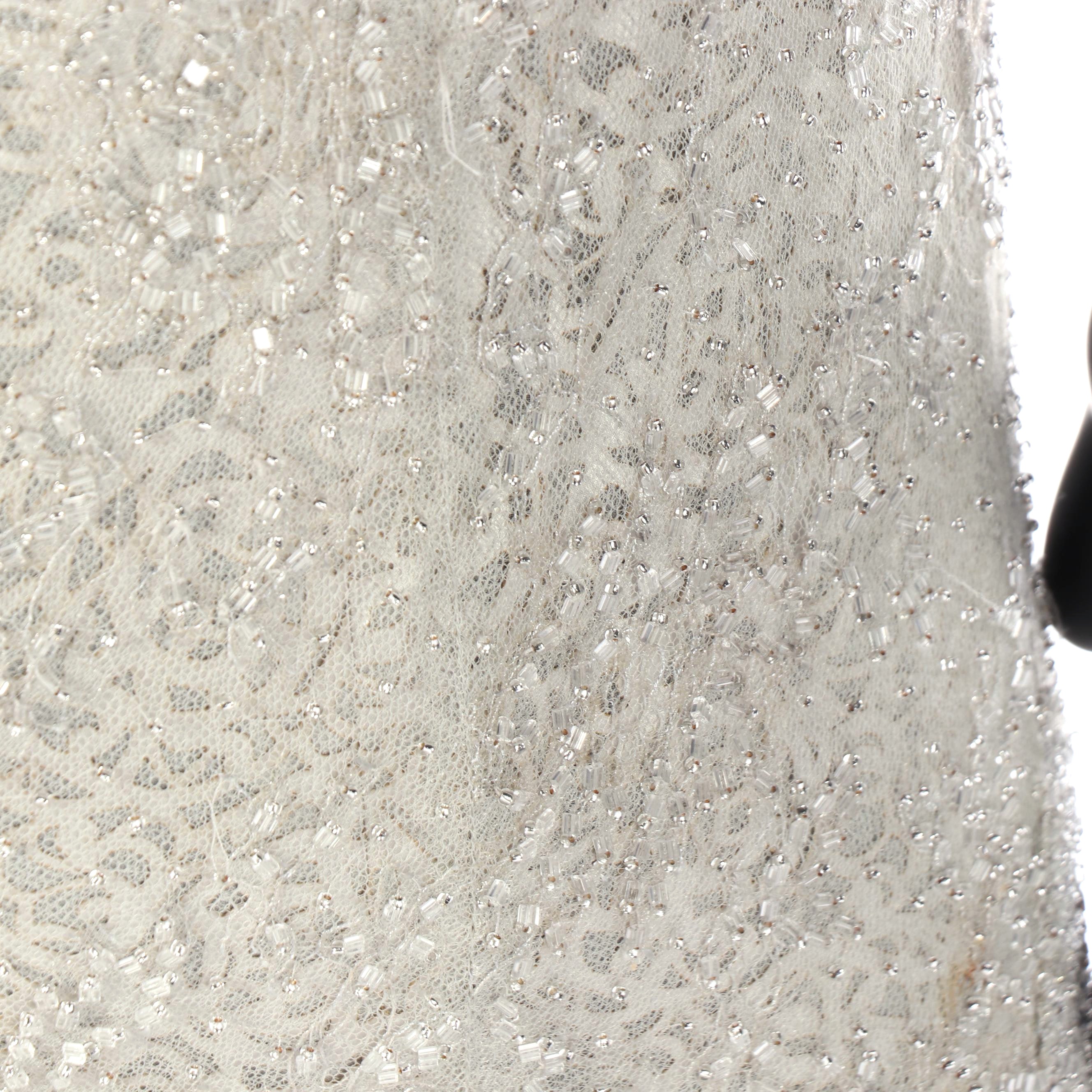 Versace Silver Embellished Mermaid Gown Worn by Julianne Moore, 2004 Oscars