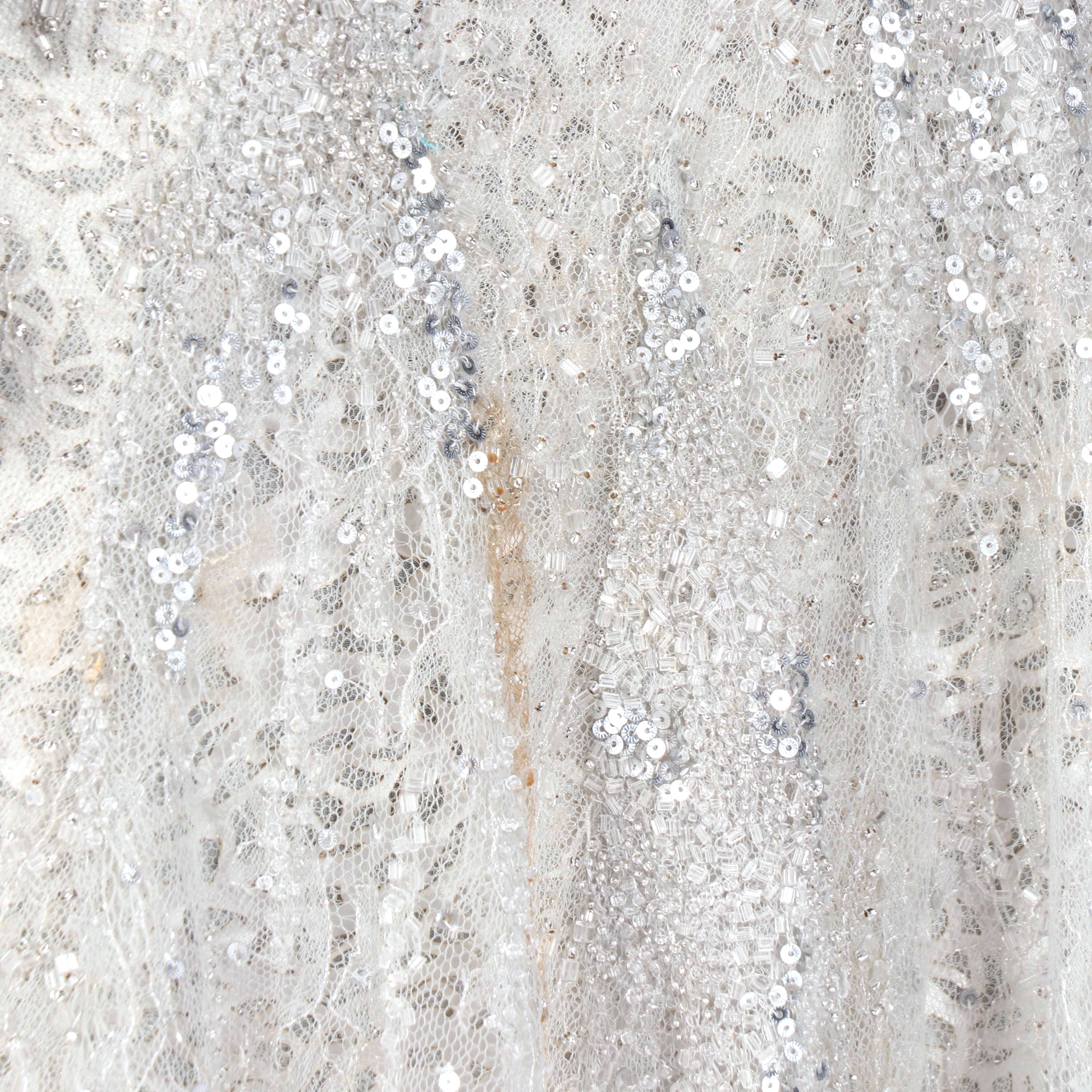 Versace Silver Embellished Mermaid Gown Worn by Julianne Moore, 2004 Oscars