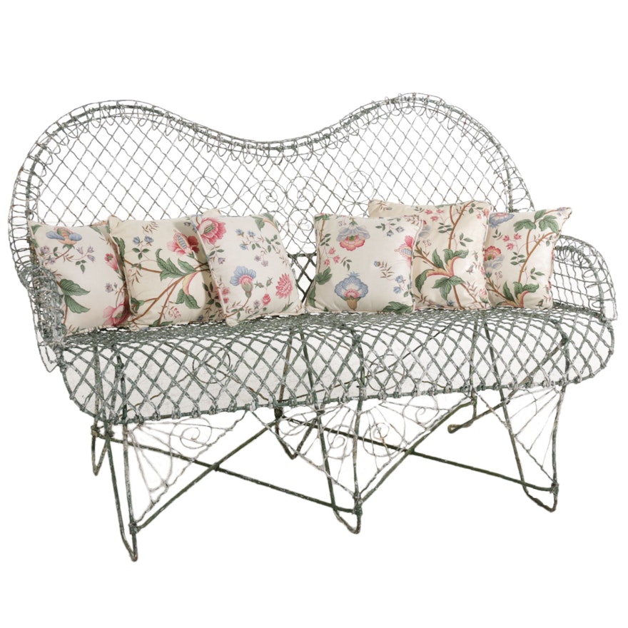 Victorian Style Wire Loveseat, Early to Mid-20th Century