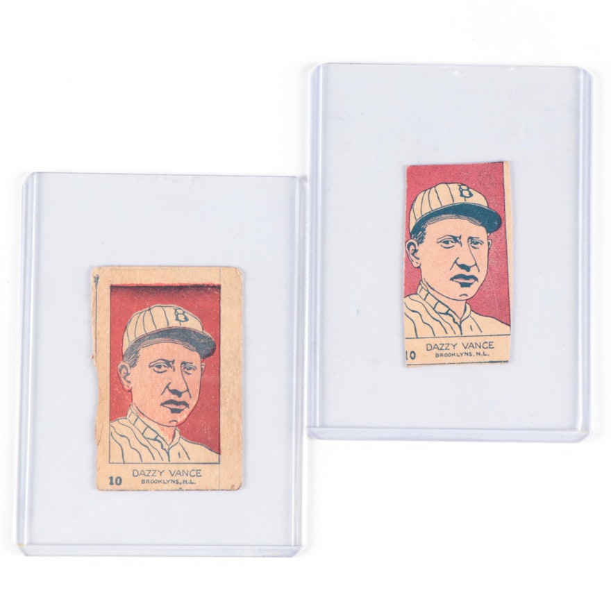 1926 W512 Dazzy Vance #10 Brooklyns, N.L. Hand Cut Baseball Strip Cards