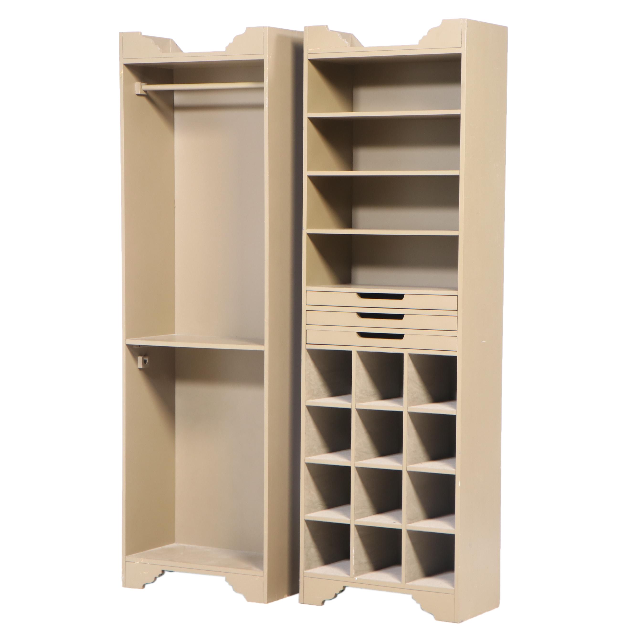 Ballard Designs "Sarah Storage Tower" Painted Closet Cabinets