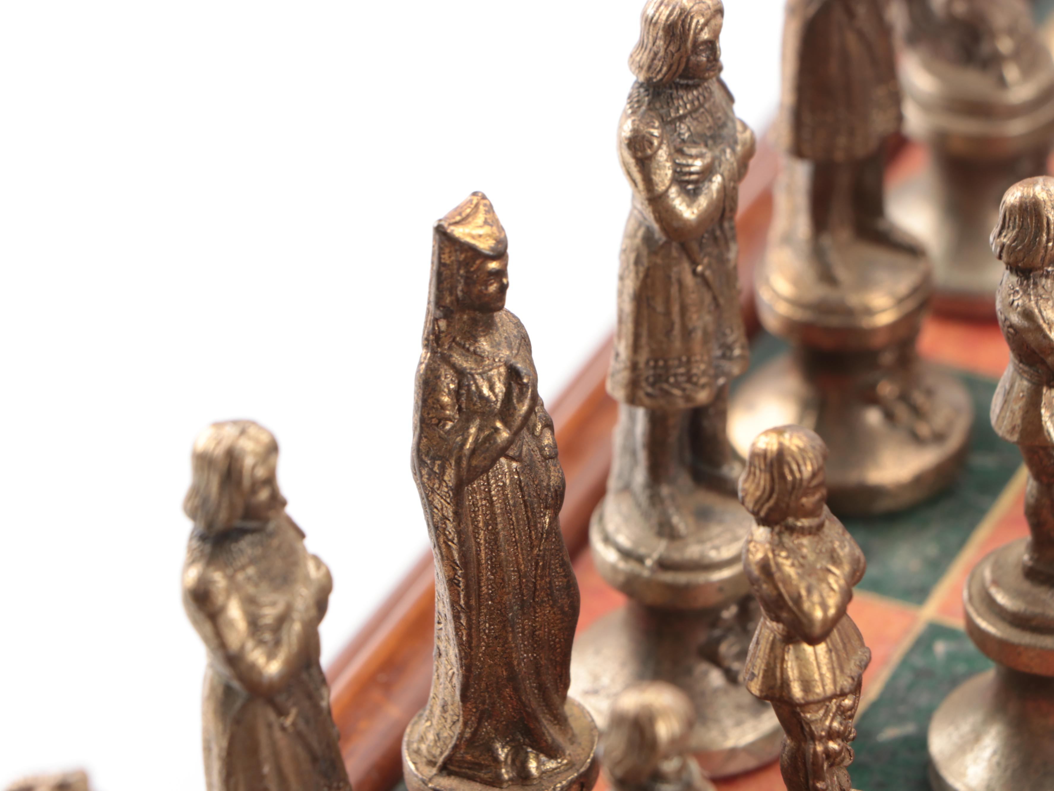 Tru-Vue Junior Gift Set with Renaissance Style Chess Set and Bowling Pins