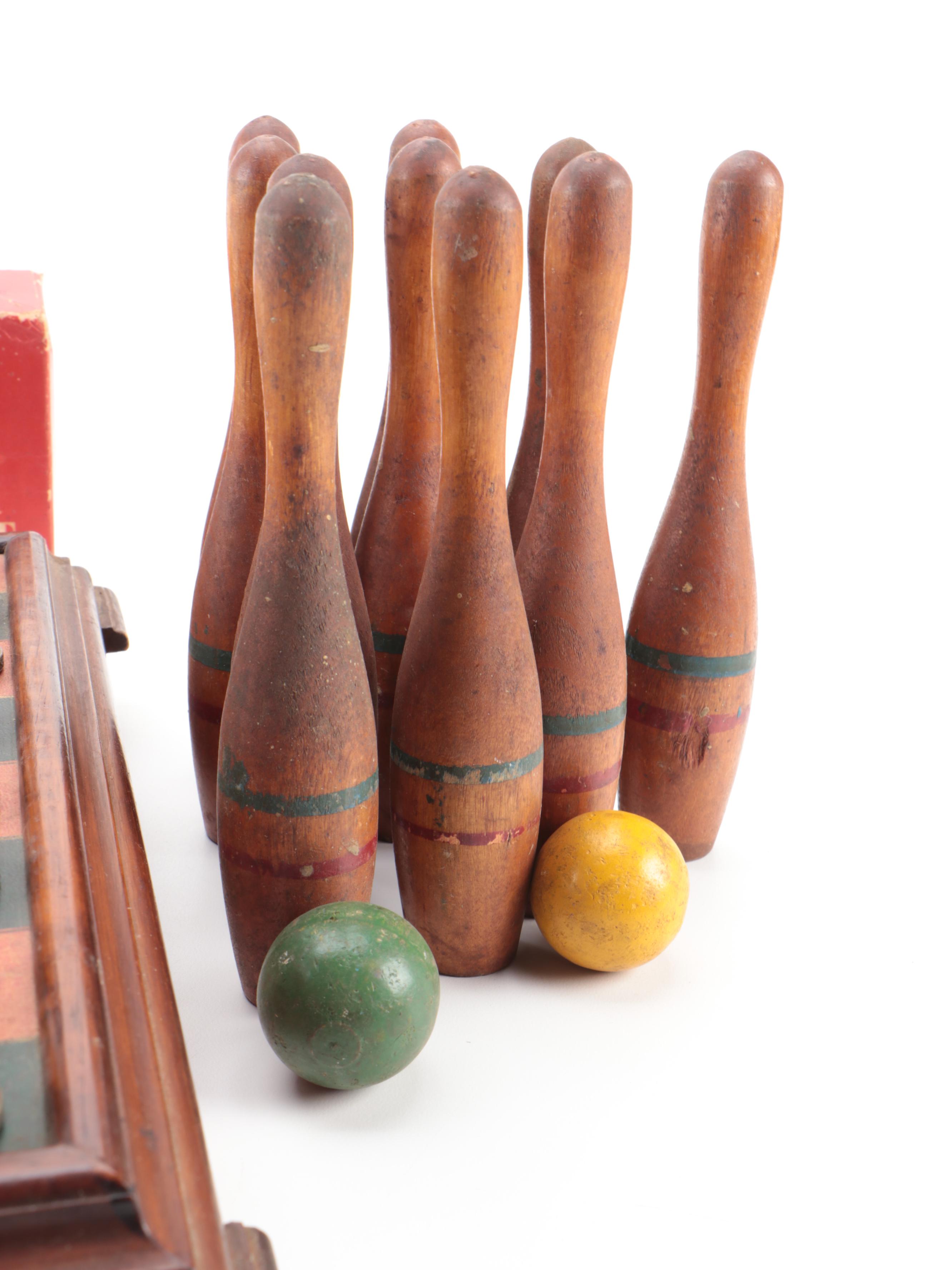 Tru-Vue Junior Gift Set with Renaissance Style Chess Set and Bowling Pins