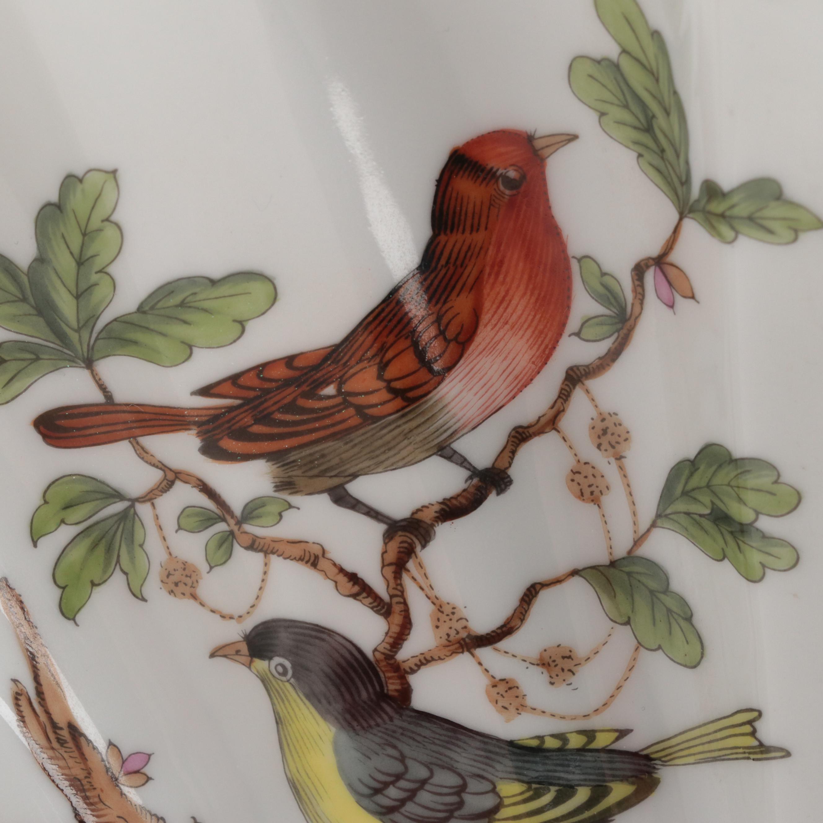 Herend "Rothschild Bird" Porcelain Shell Bowl