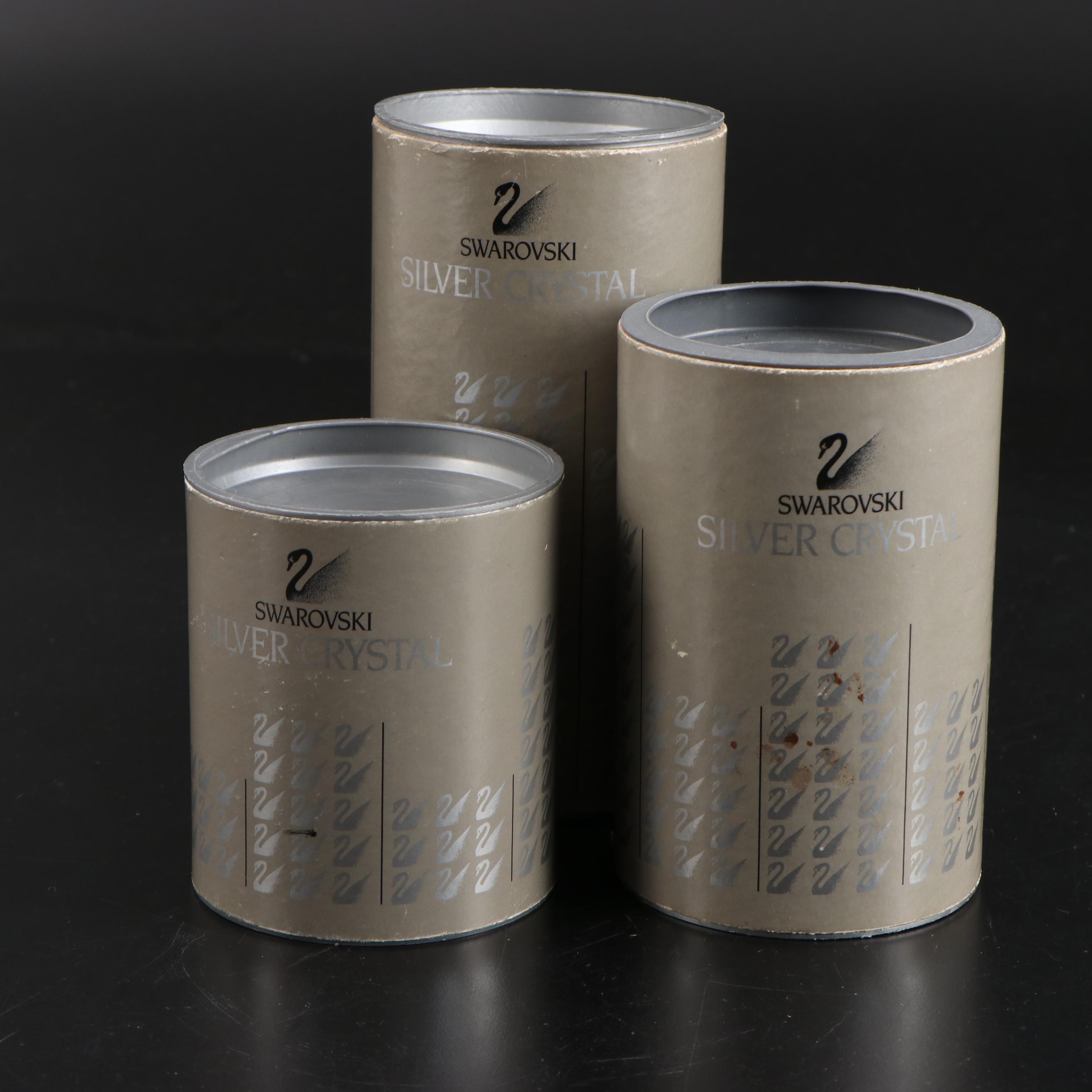 Swarovski Crystal Cat and Teddy Bear Figurines