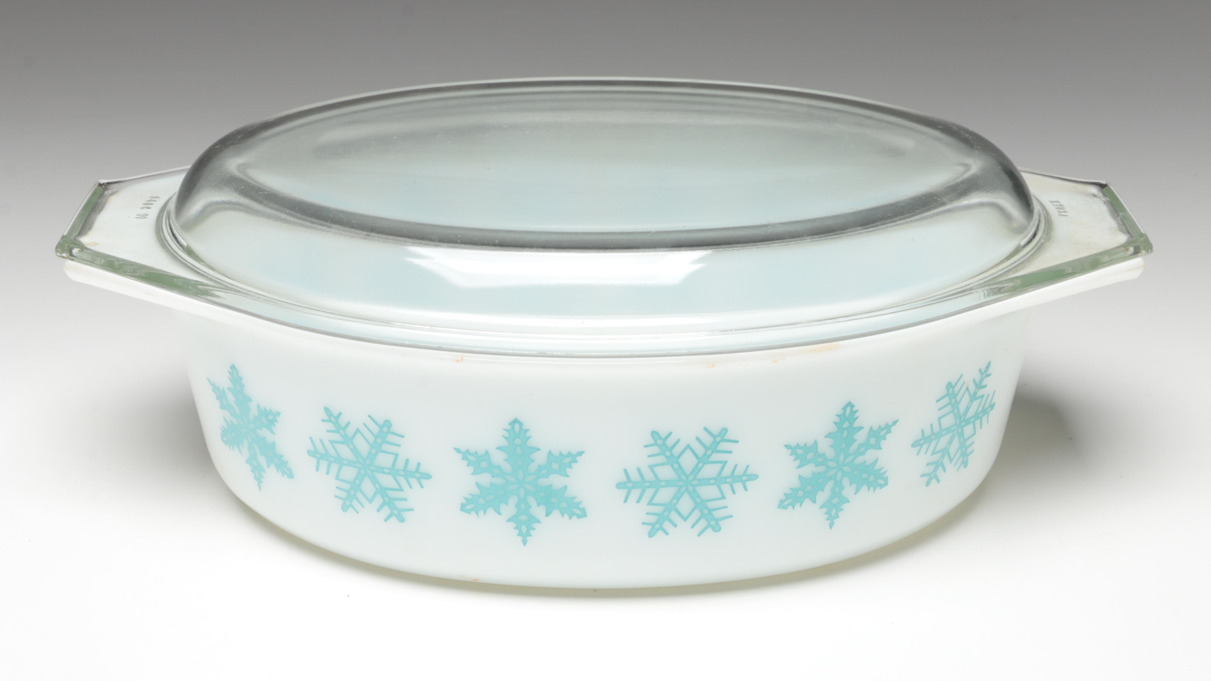 Pyrex "Daisy" Mixing Bowl with "Gooseberry" and More Baking Dishes