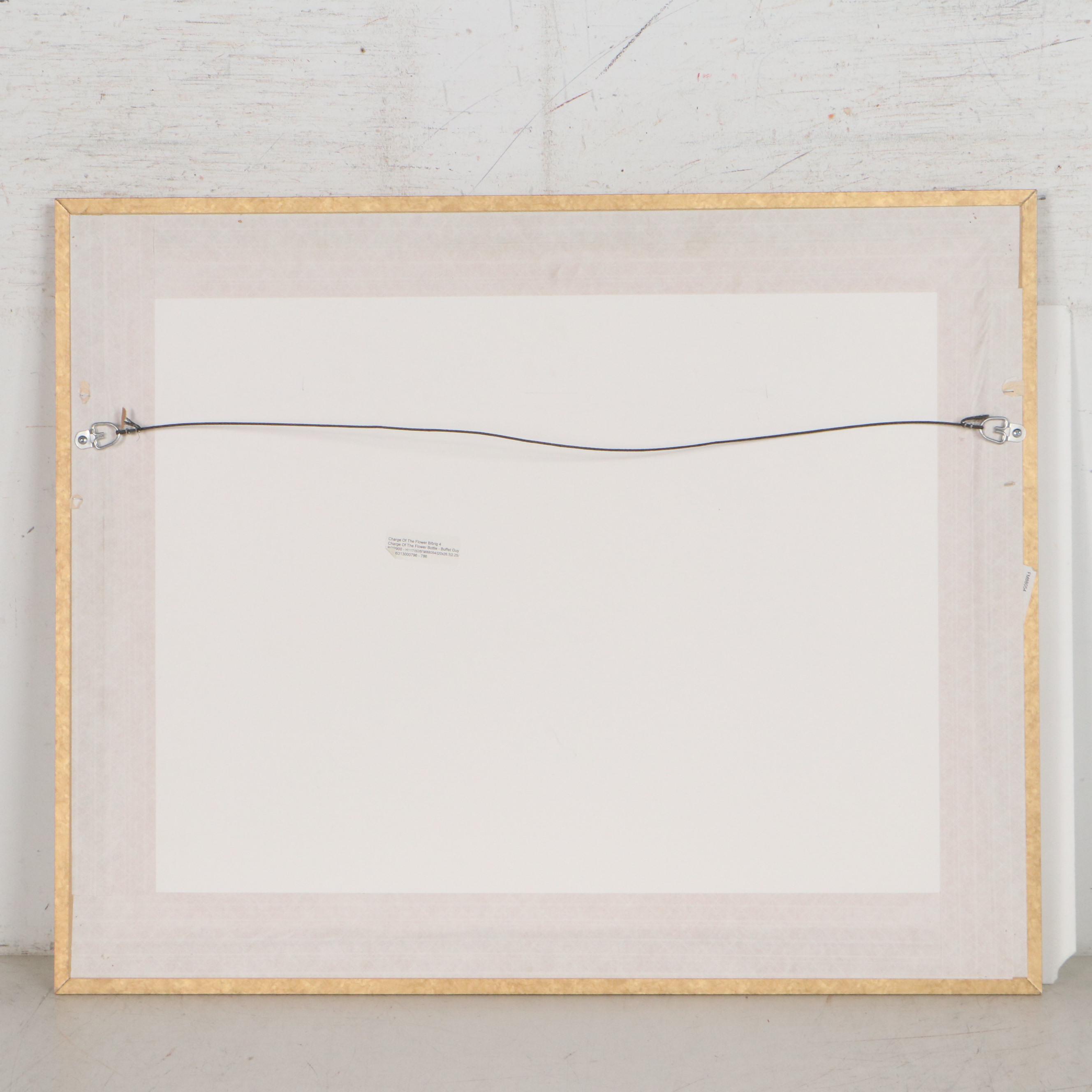 Offset Lithograph After Guy Buffet of Waiters Carrying Perrier-Jouet Champagne