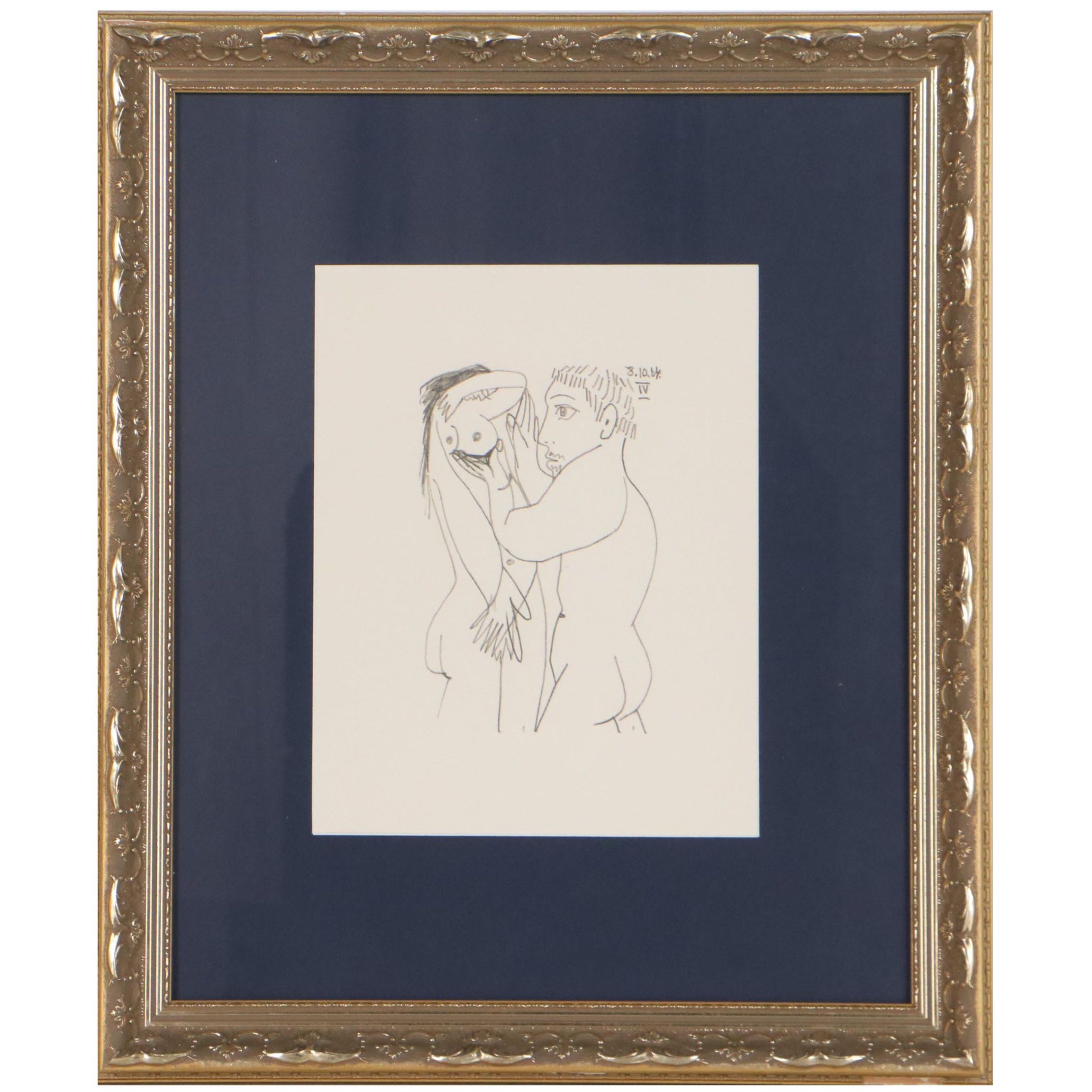 Pablo Picasso Pochoir from "Le Goût du Bonheur," 1970