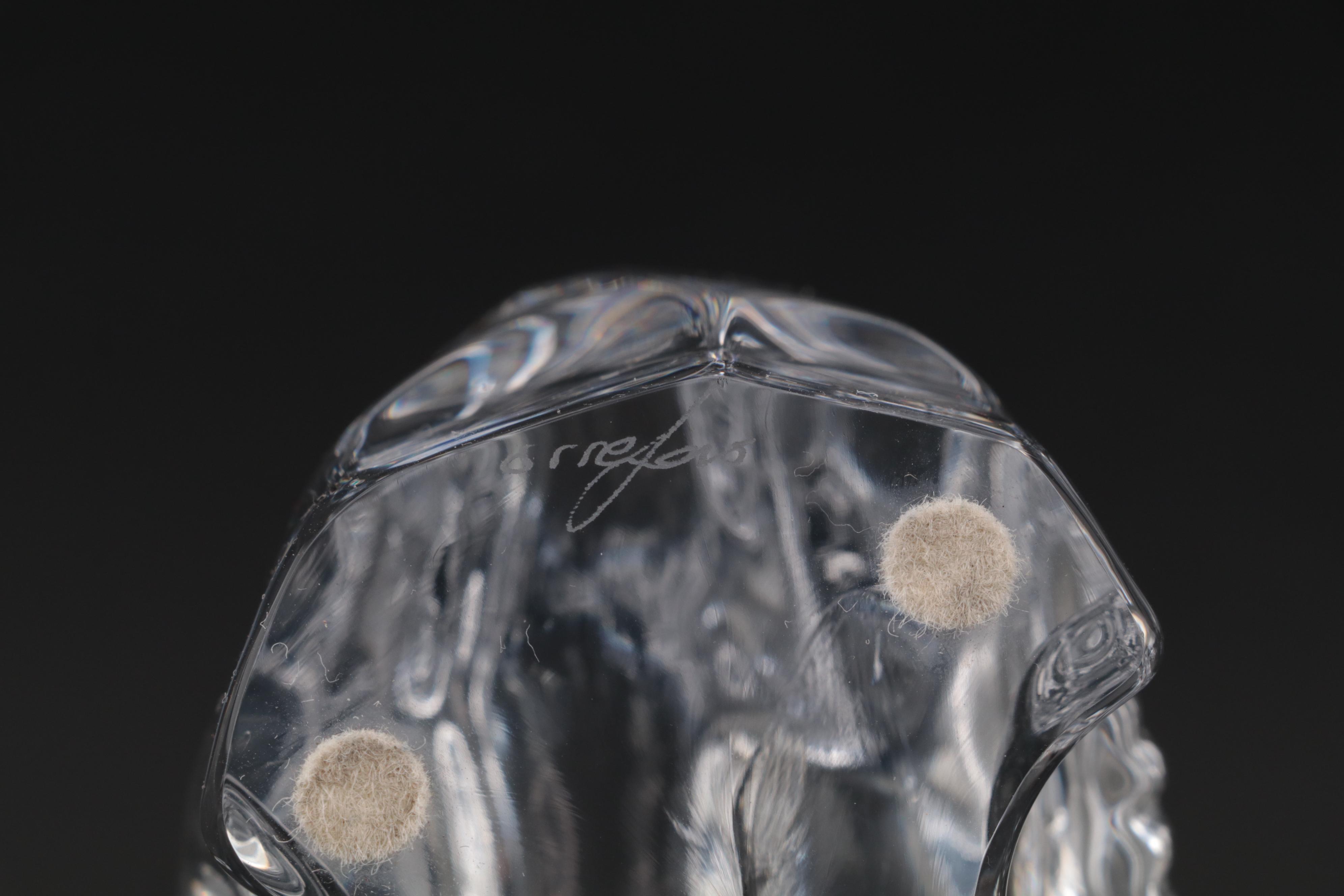 Orrefors Crystal Grizzly Bear Figurines