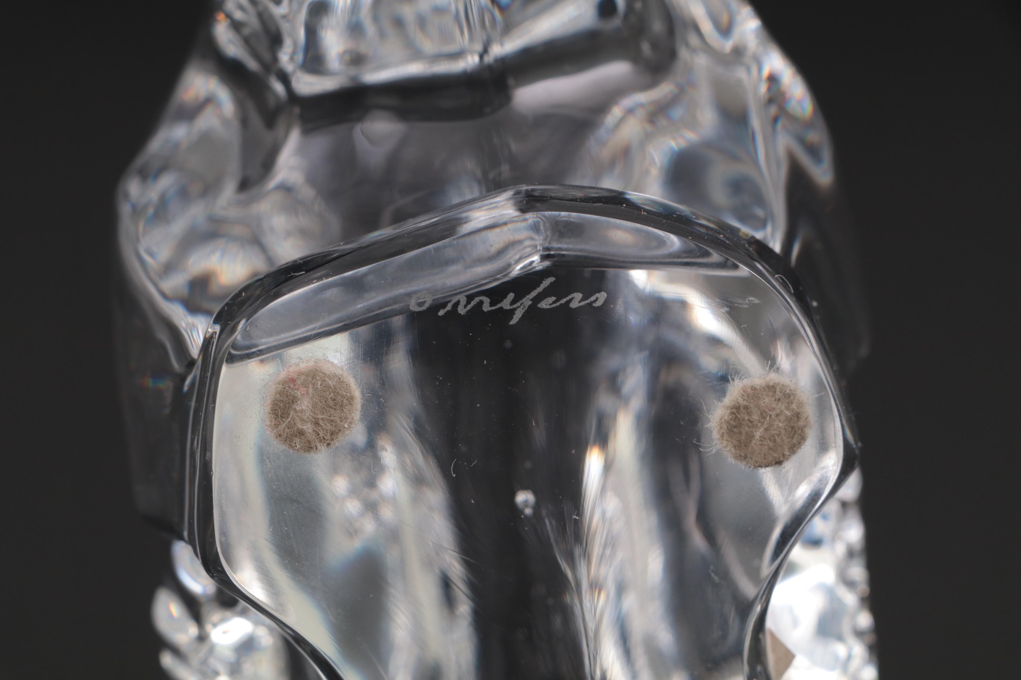 Orrefors Crystal Grizzly Bear Figurines
