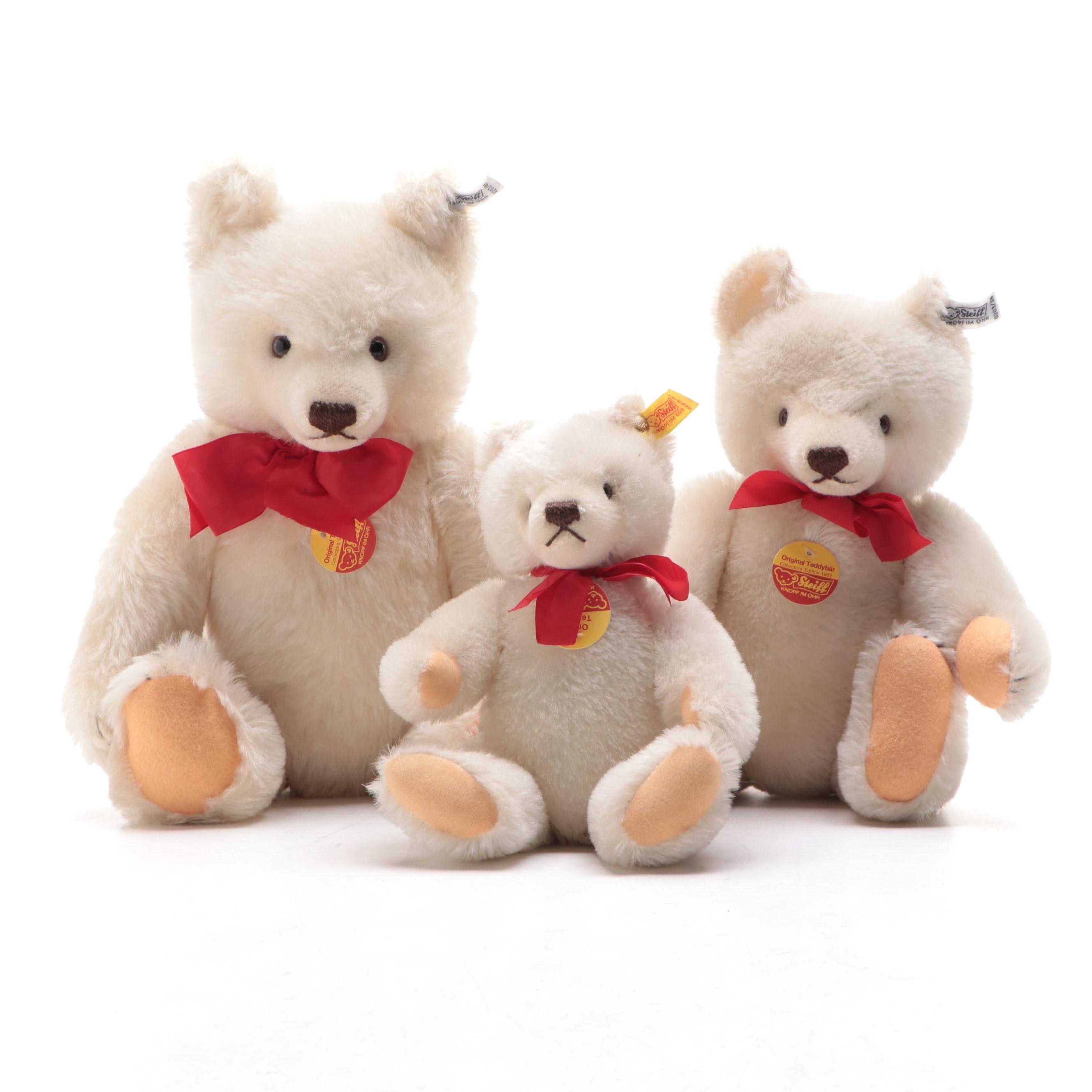 Steiff "Original Teddybär" Jointed Mohair Teddy Bears, 1982
