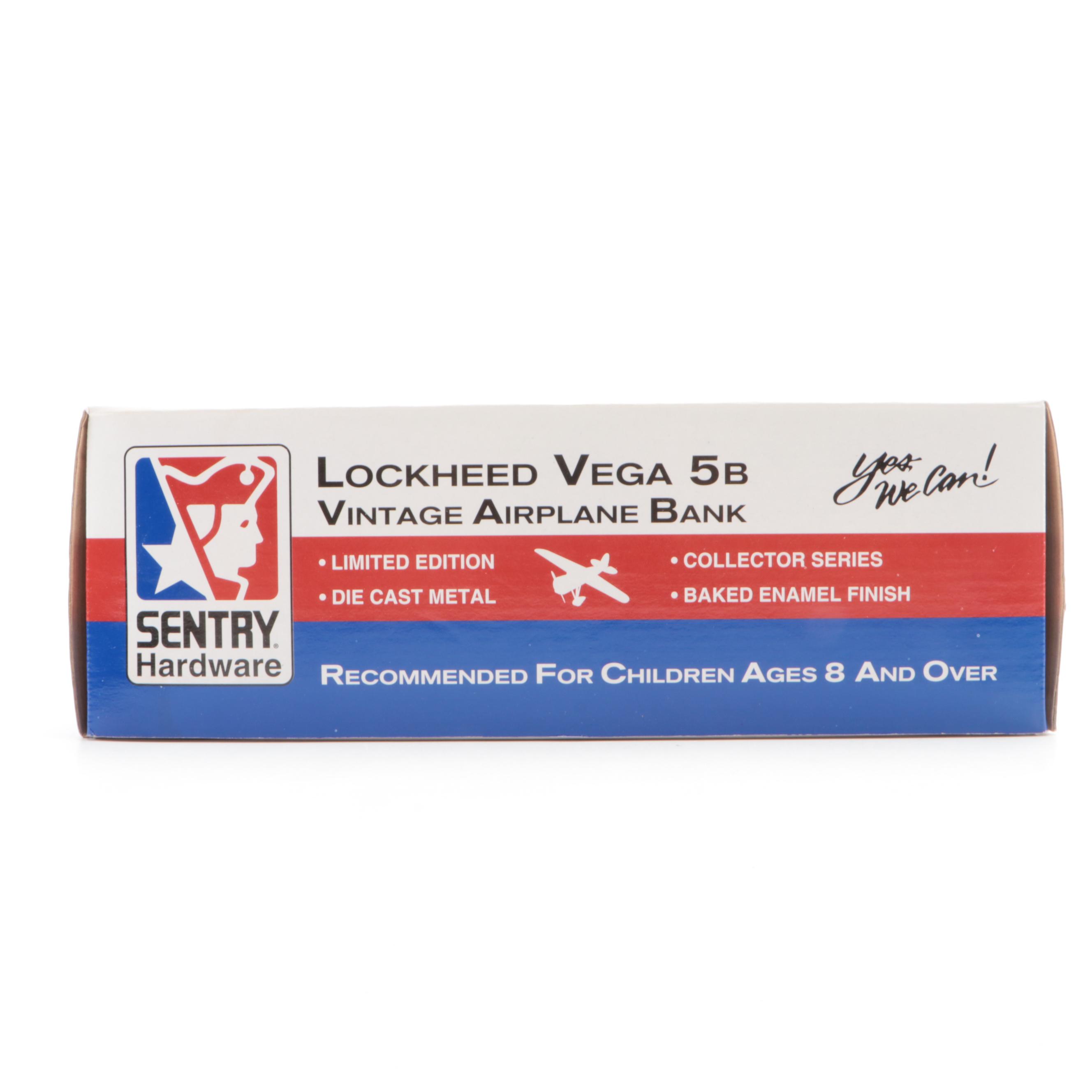 Texaco 1931 Stearman Biplane Diecast Bank with Other Diecast Cars and Banks