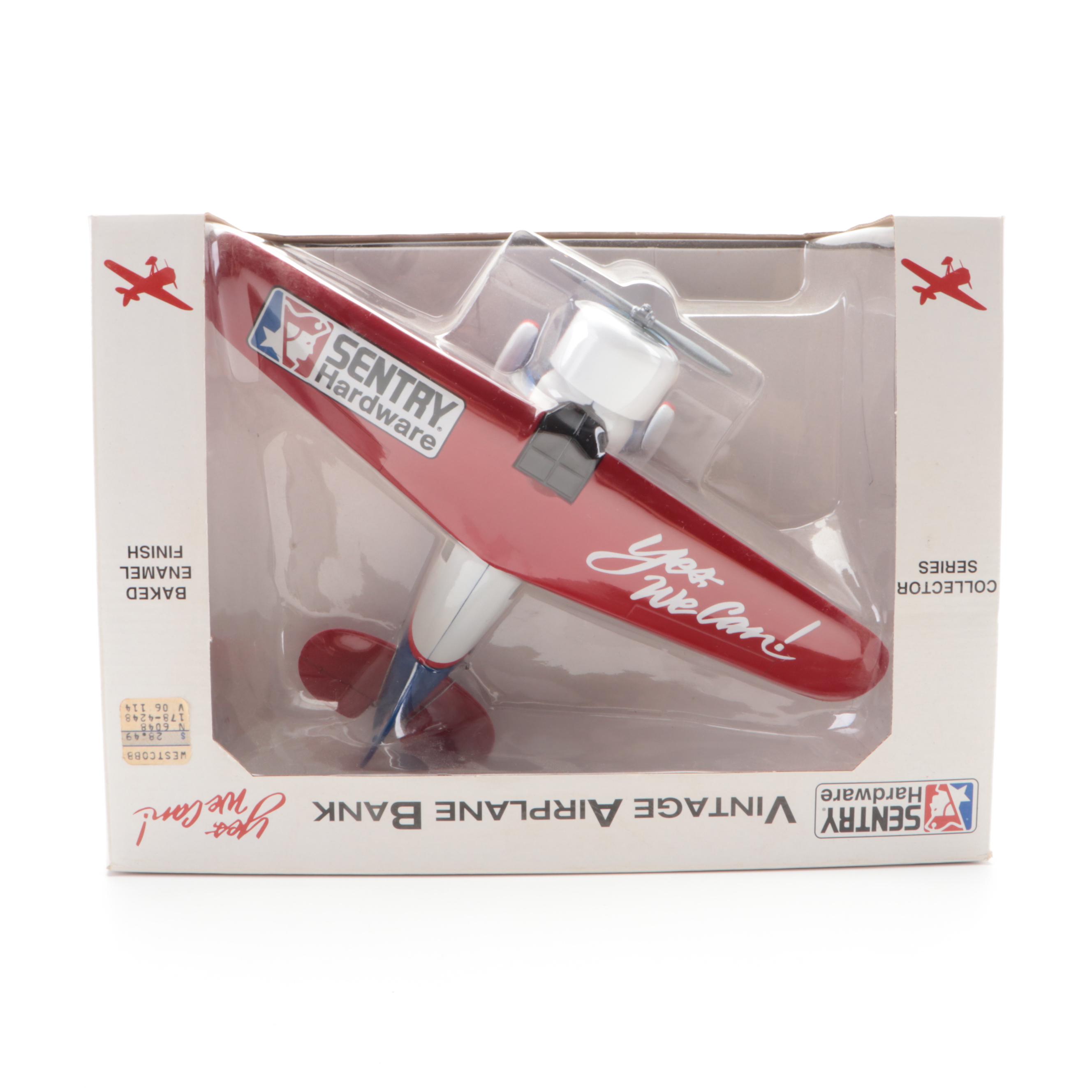 Texaco 1931 Stearman Biplane Diecast Bank with Other Diecast Cars and Banks