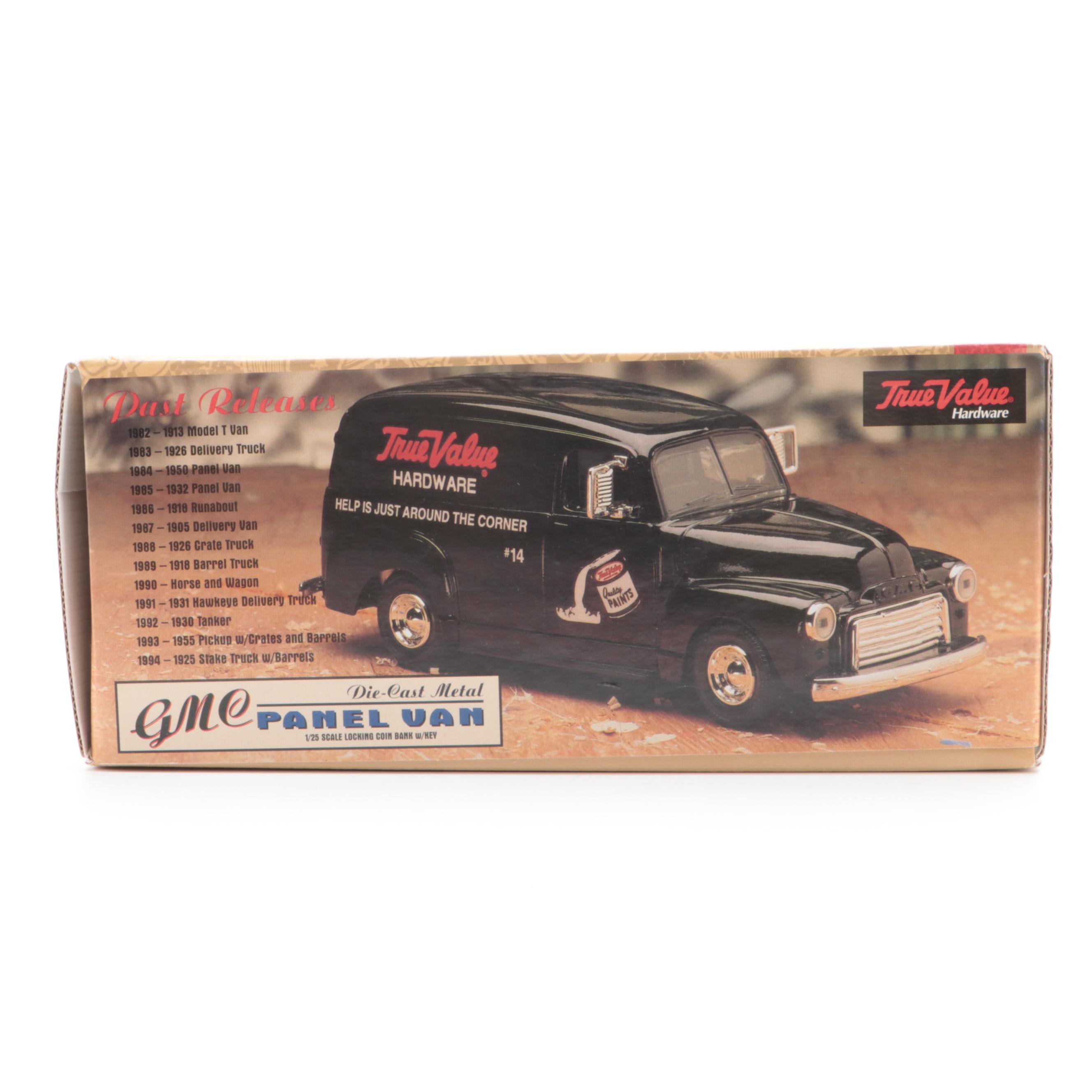 Texaco 1931 Stearman Biplane Diecast Bank with Other Diecast Cars and Banks