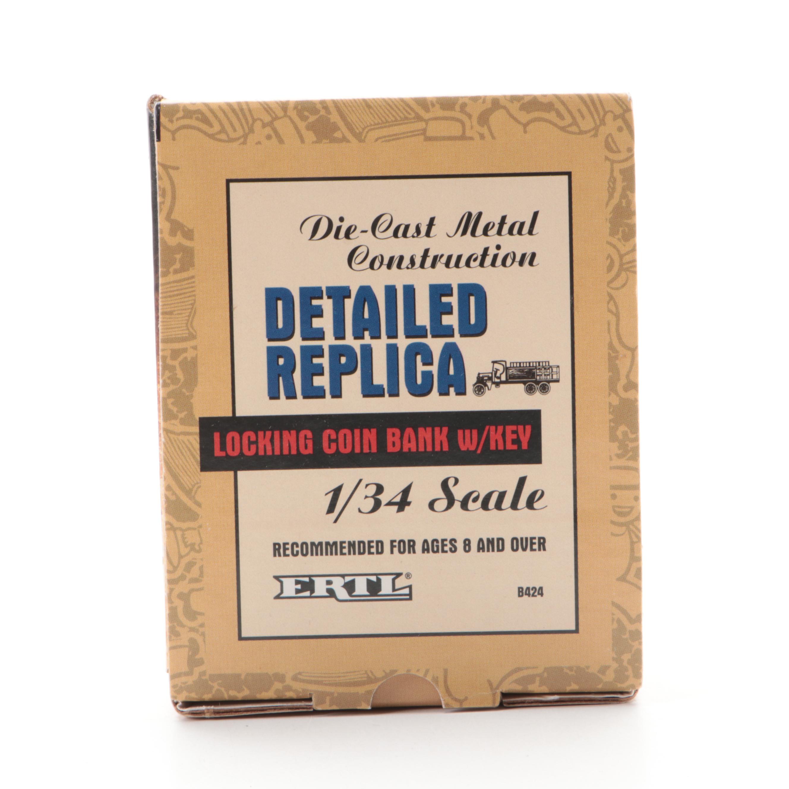 Texaco 1931 Stearman Biplane Diecast Bank with Other Diecast Cars and Banks