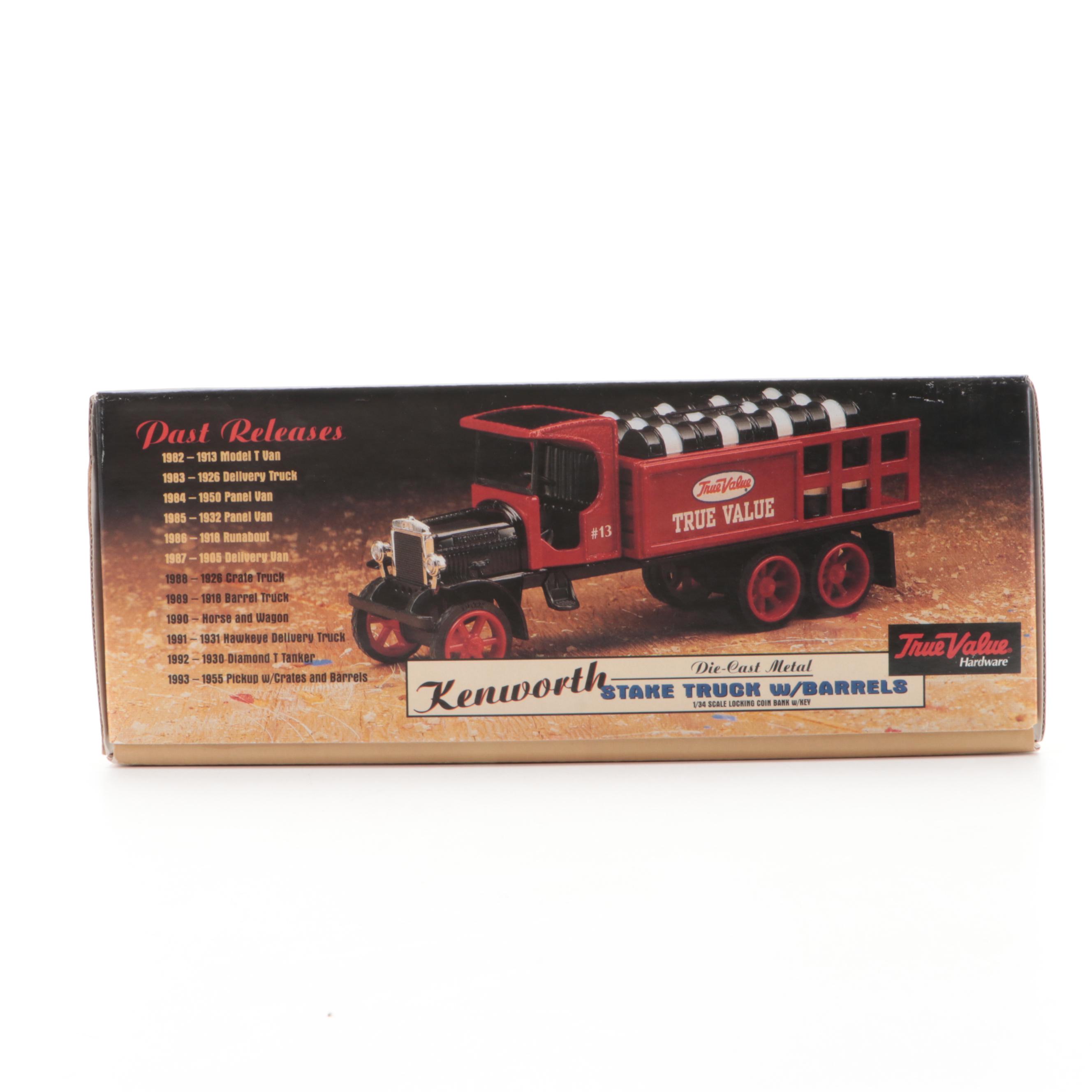 Texaco 1931 Stearman Biplane Diecast Bank with Other Diecast Cars and Banks