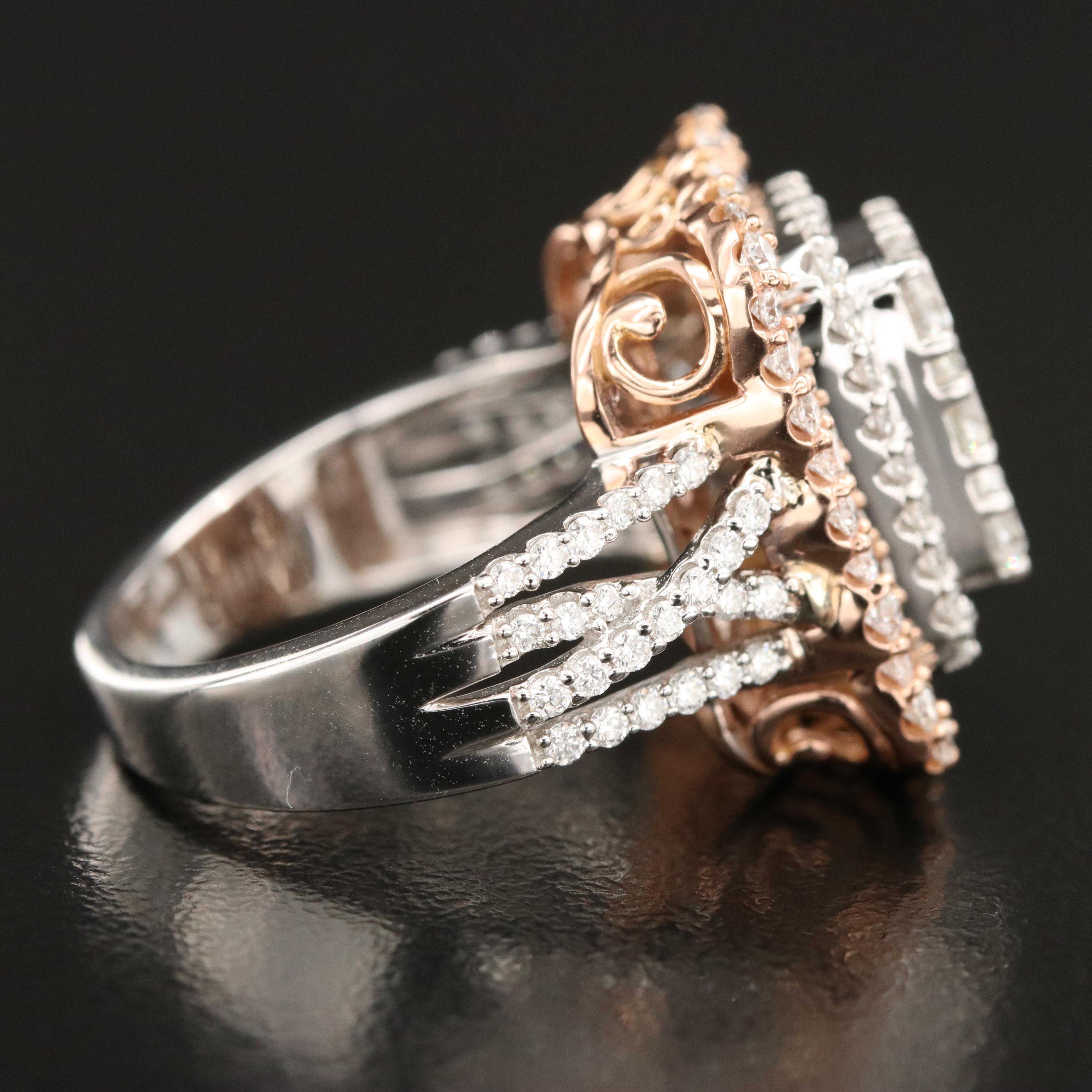 14K 2.10 CTW Diamond Halo Ring