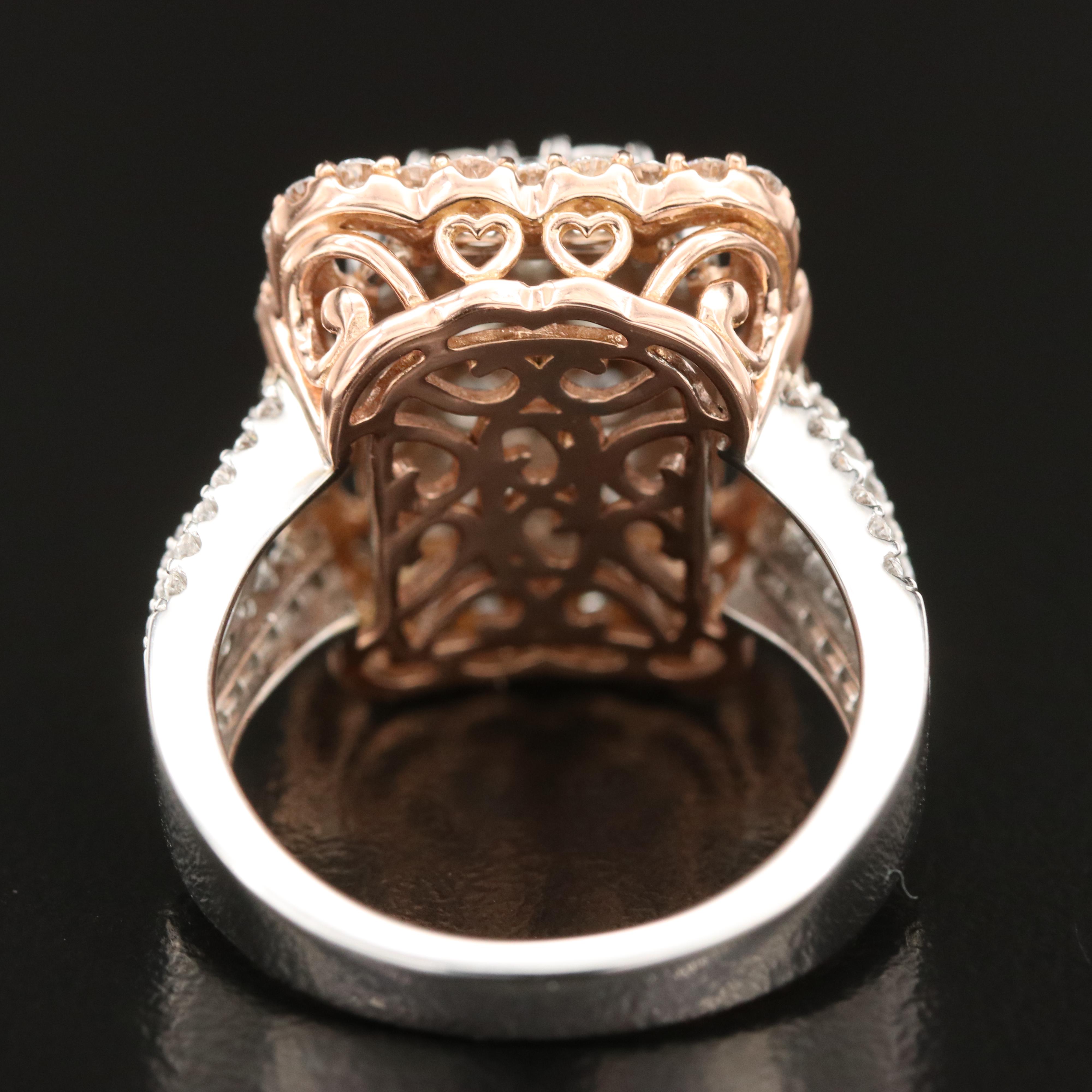 14K 2.10 CTW Diamond Halo Ring