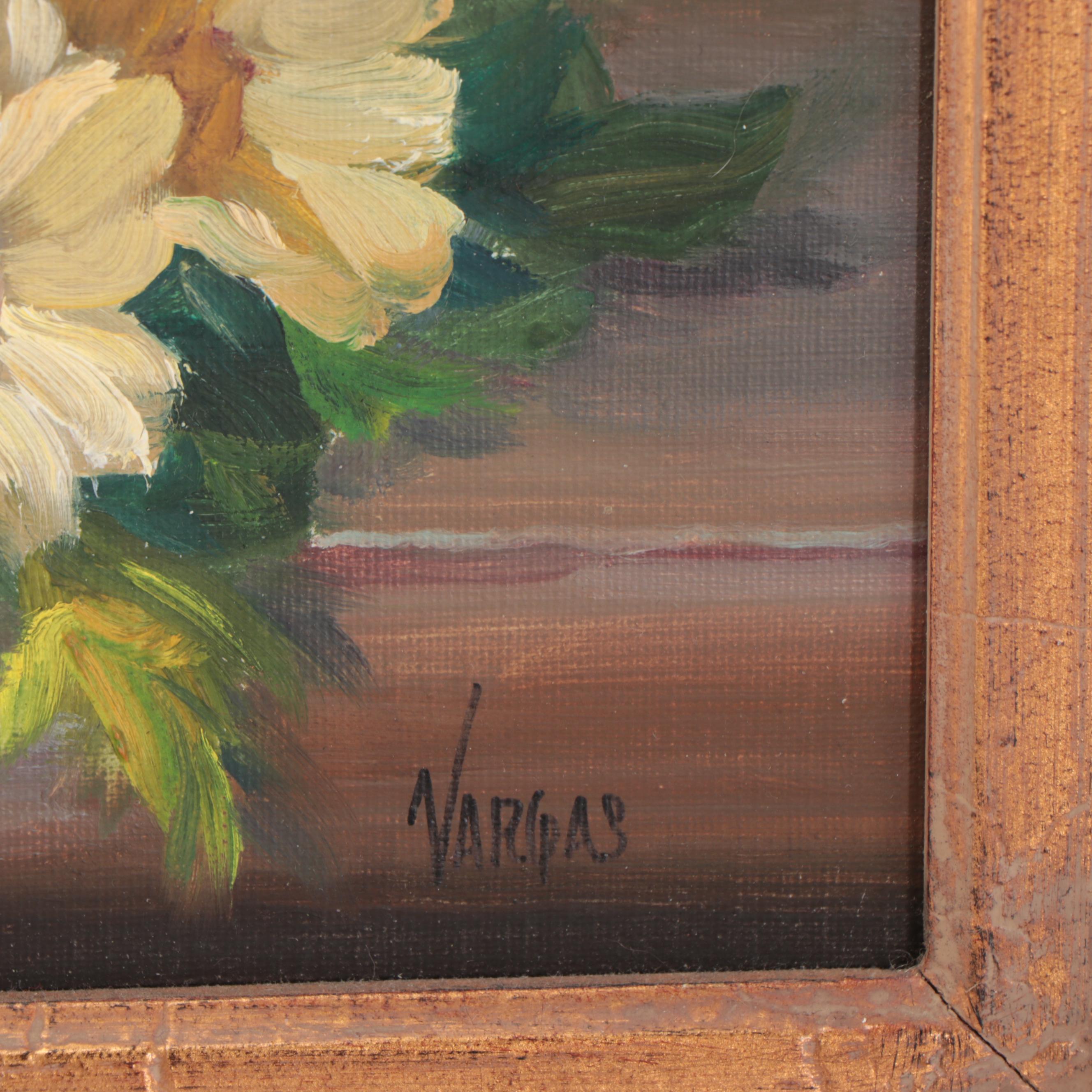 Vargas Floral Still Life Oil Painting, 21st Century