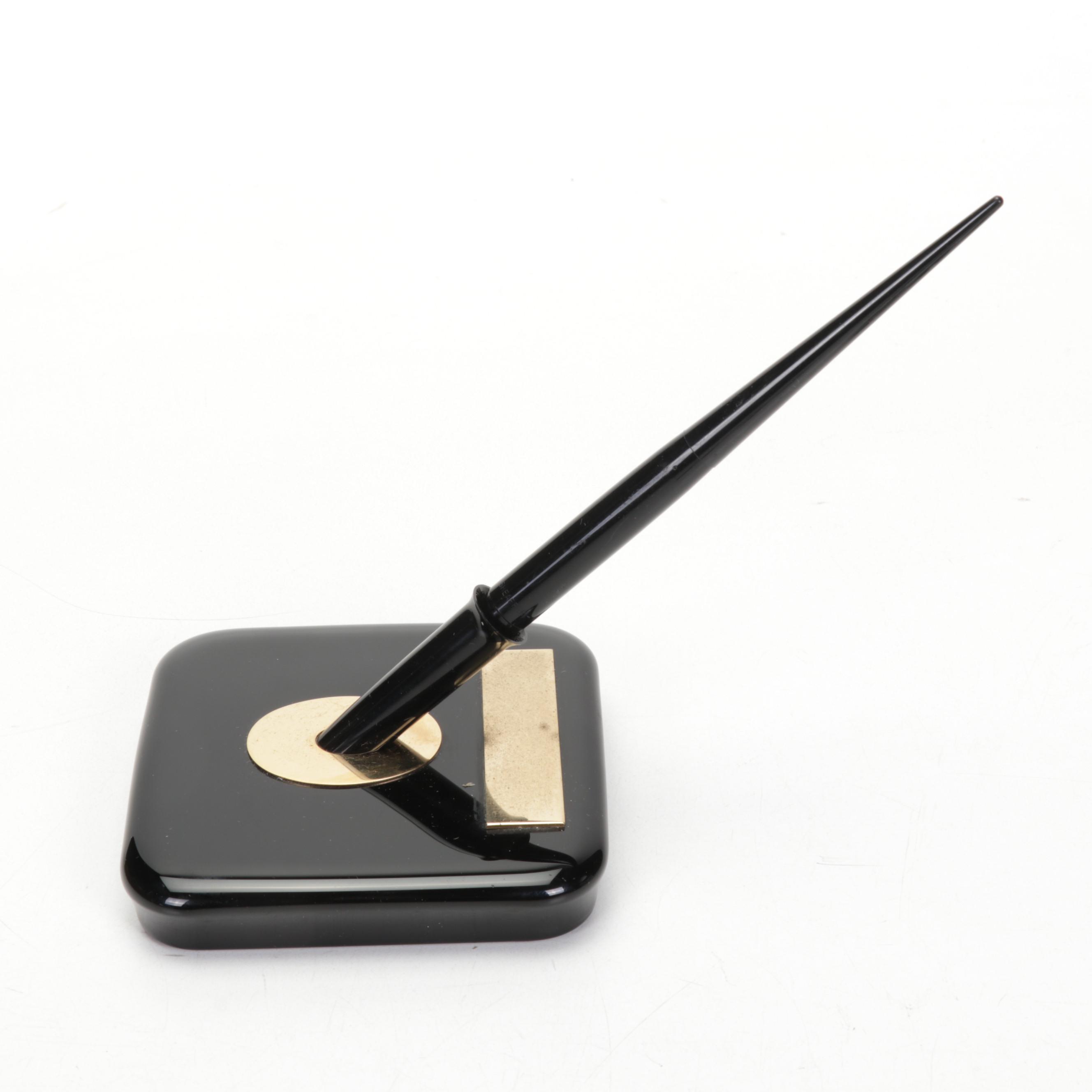 Sheaffer Fountain Pen with Holder and Other Writing Instruments