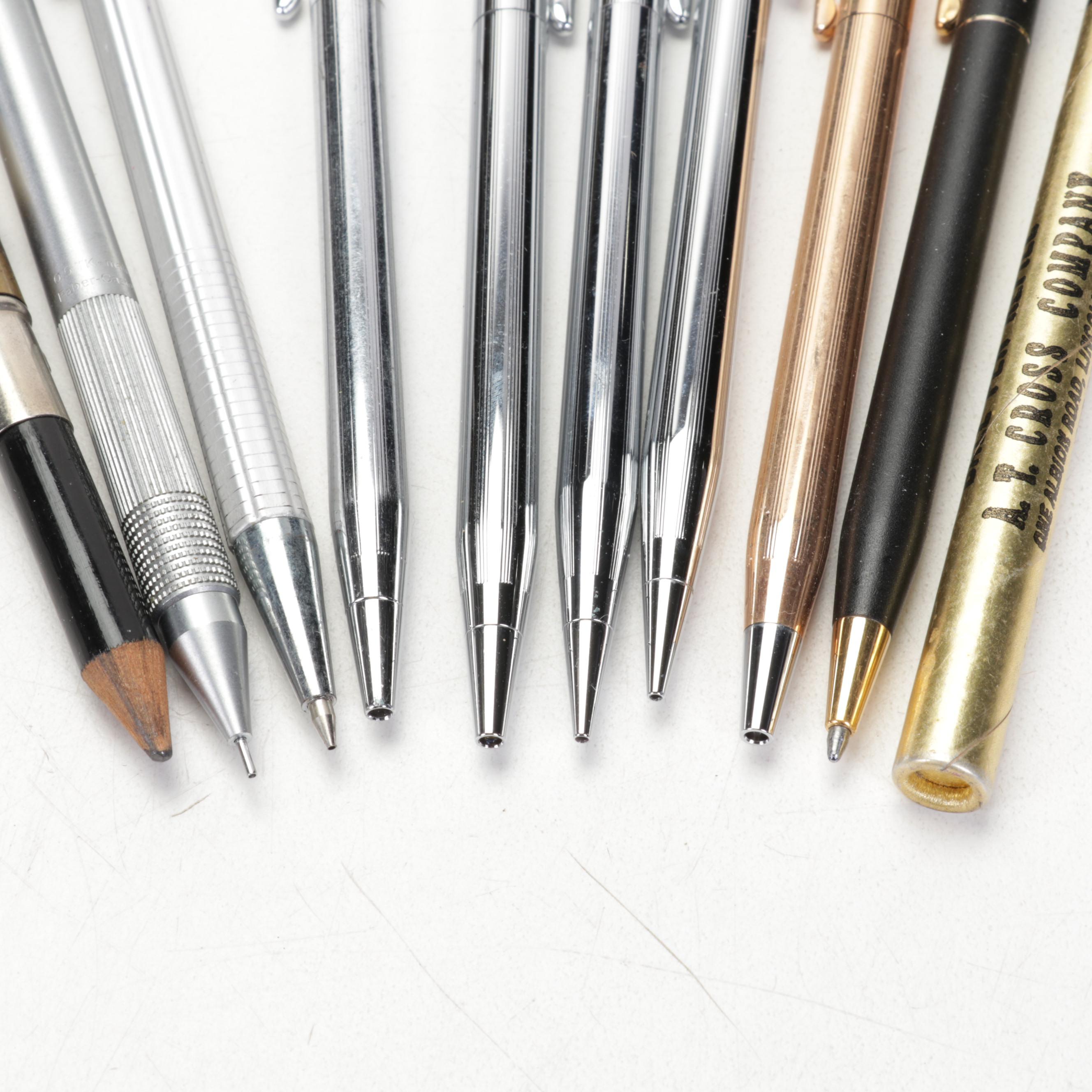 Sheaffer Fountain Pen with Holder and Other Writing Instruments