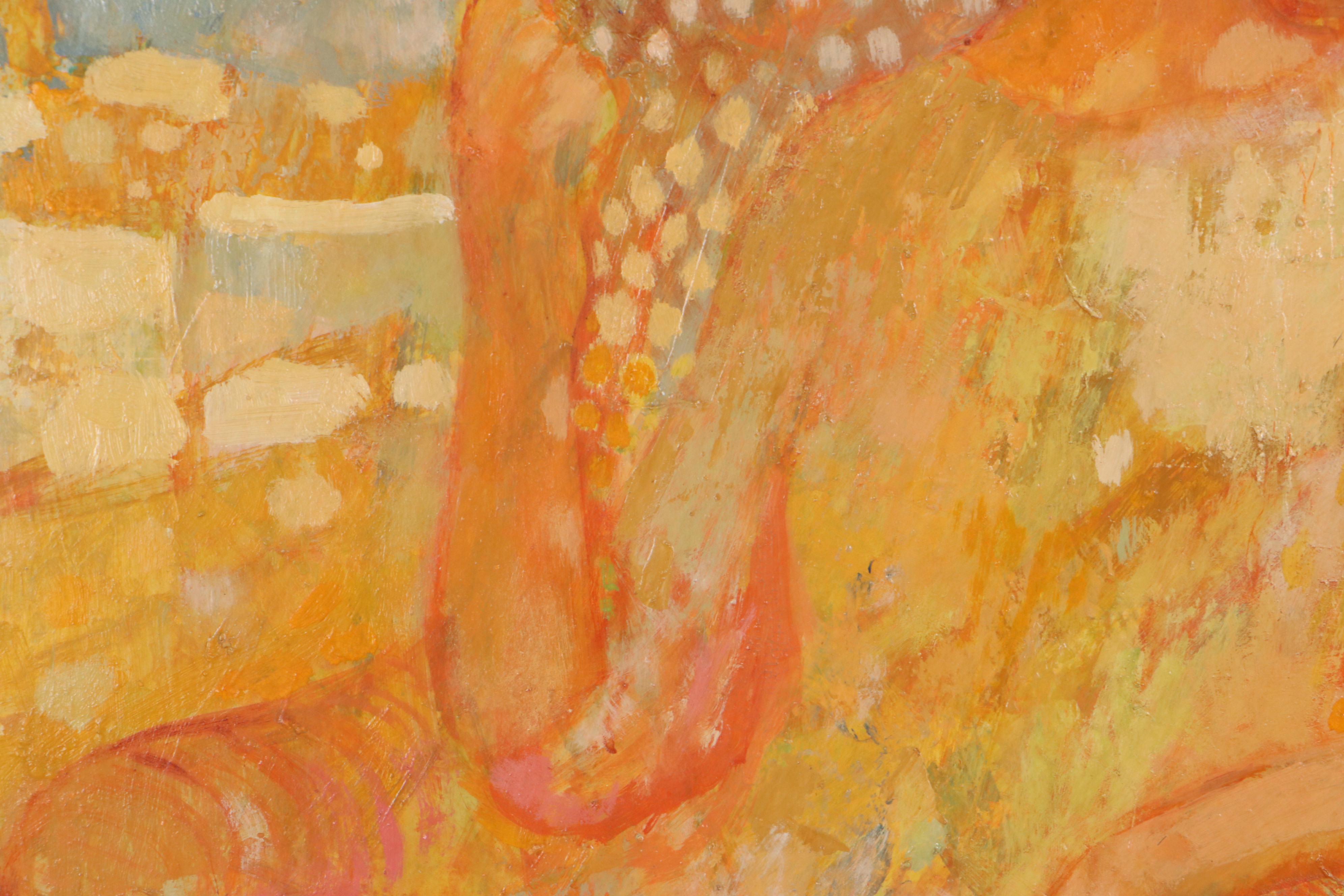 Germano Russo Modernist Oil Painting "Woman"