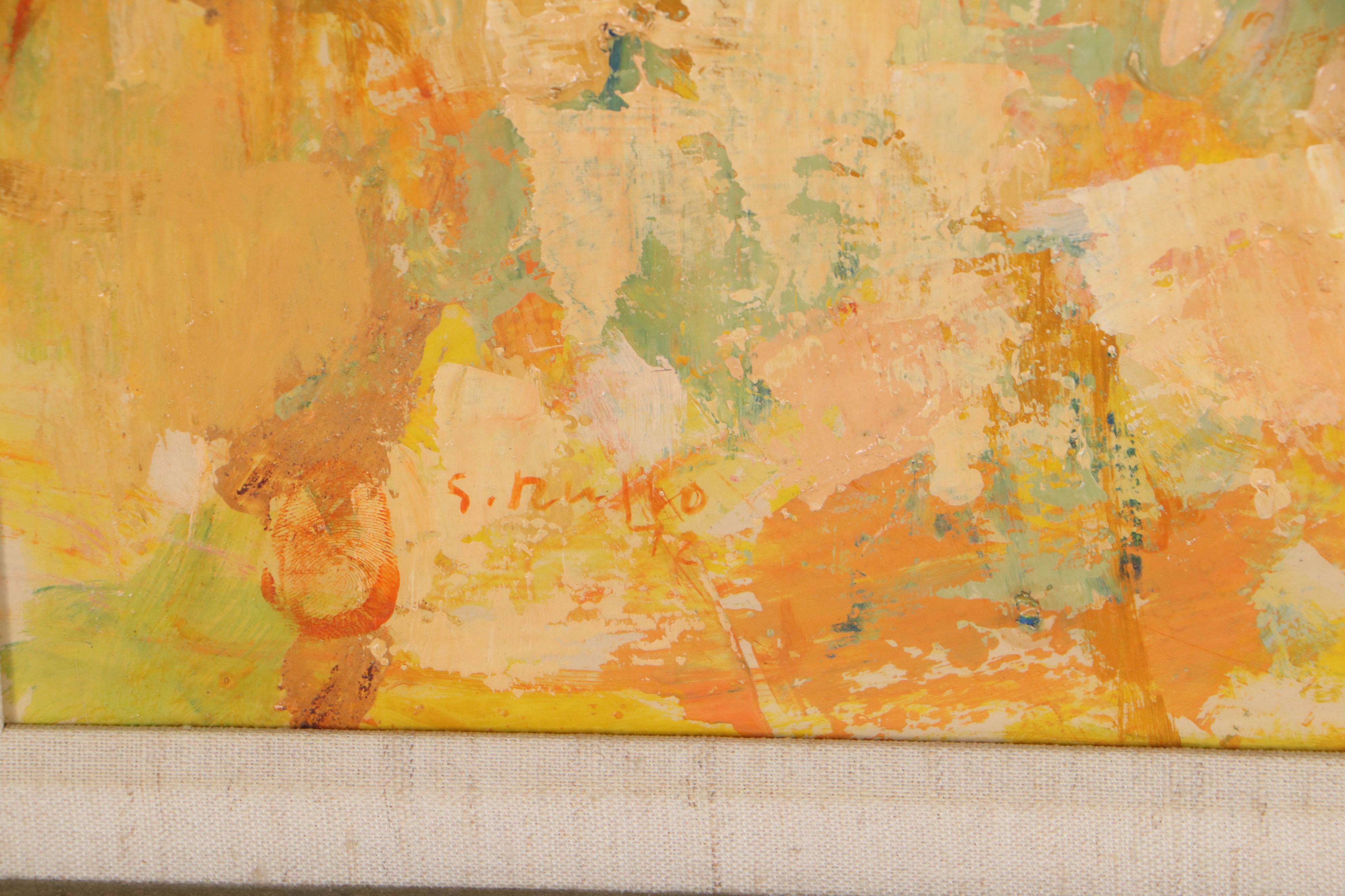 Germano Russo Modernist Oil Painting "Woman"