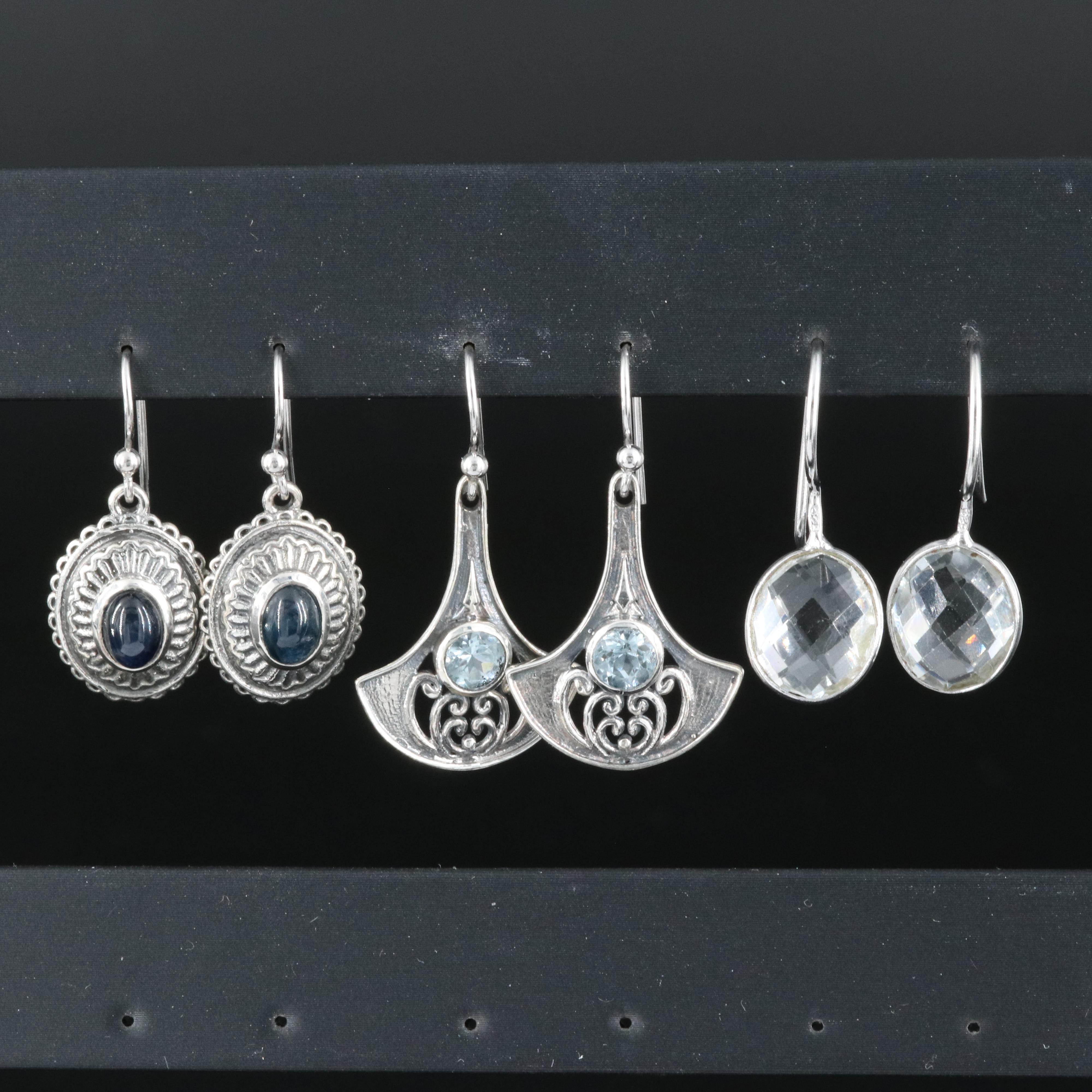 Sterling Silver Earring Collection Including Gemstones