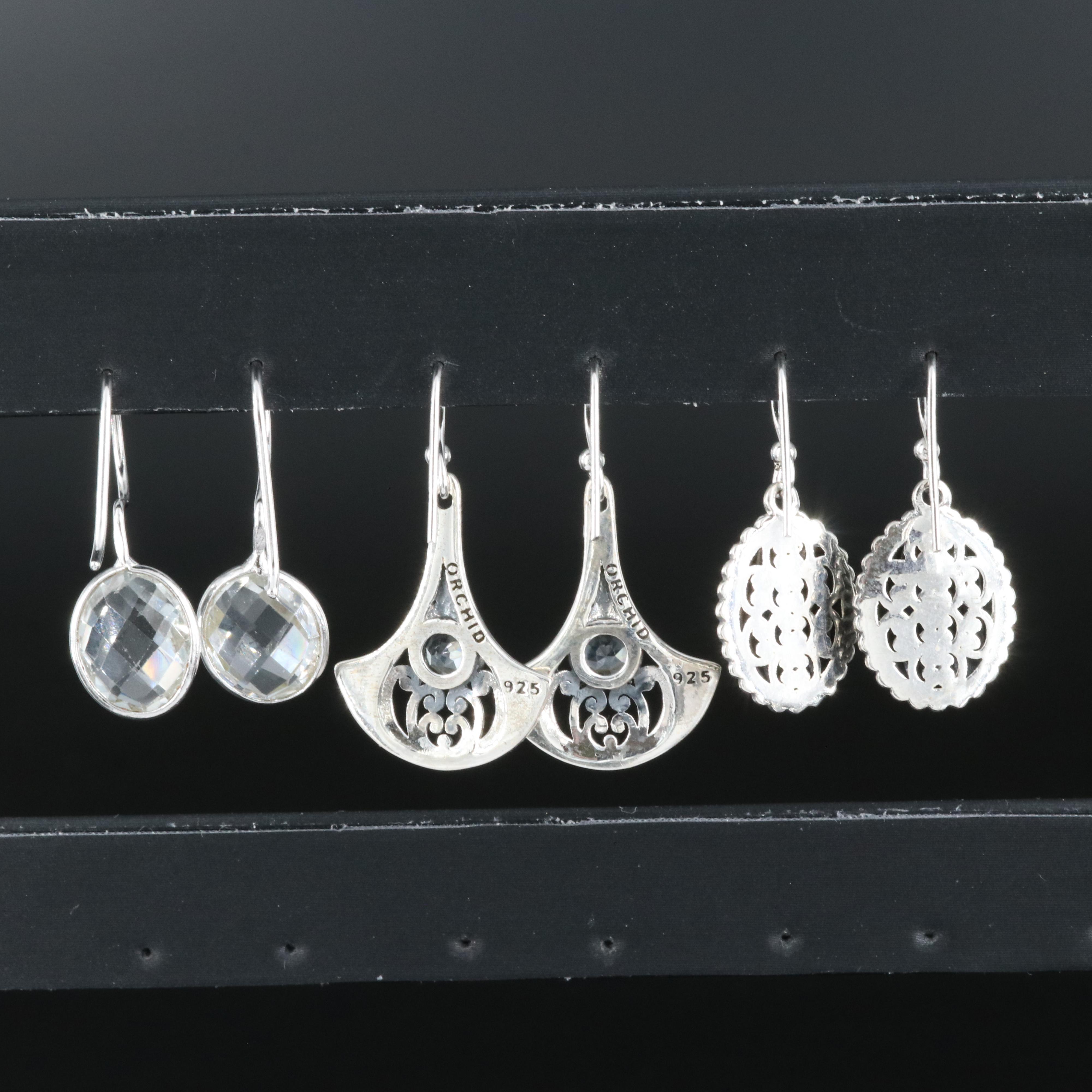 Sterling Silver Earring Collection Including Gemstones
