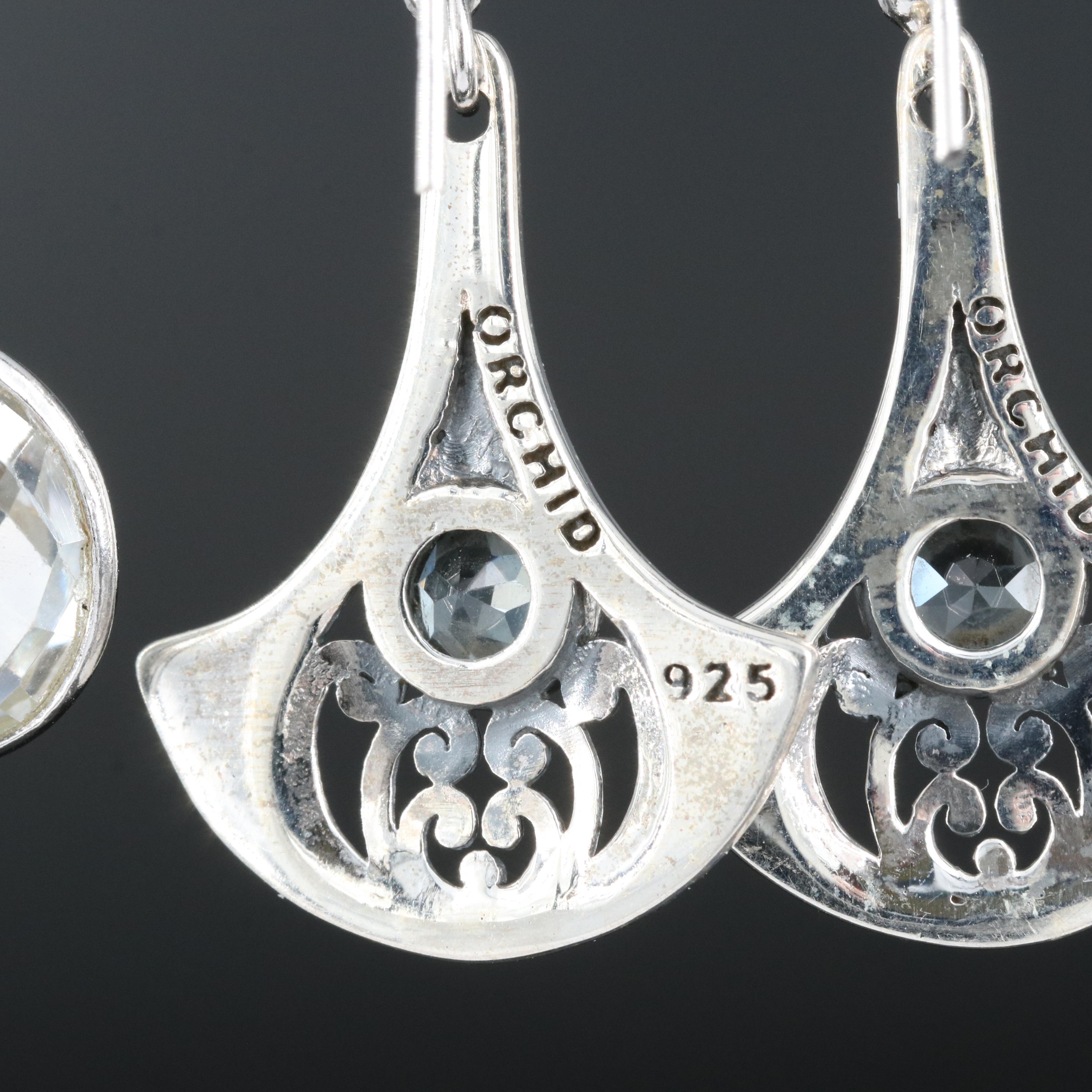 Sterling Silver Earring Collection Including Gemstones