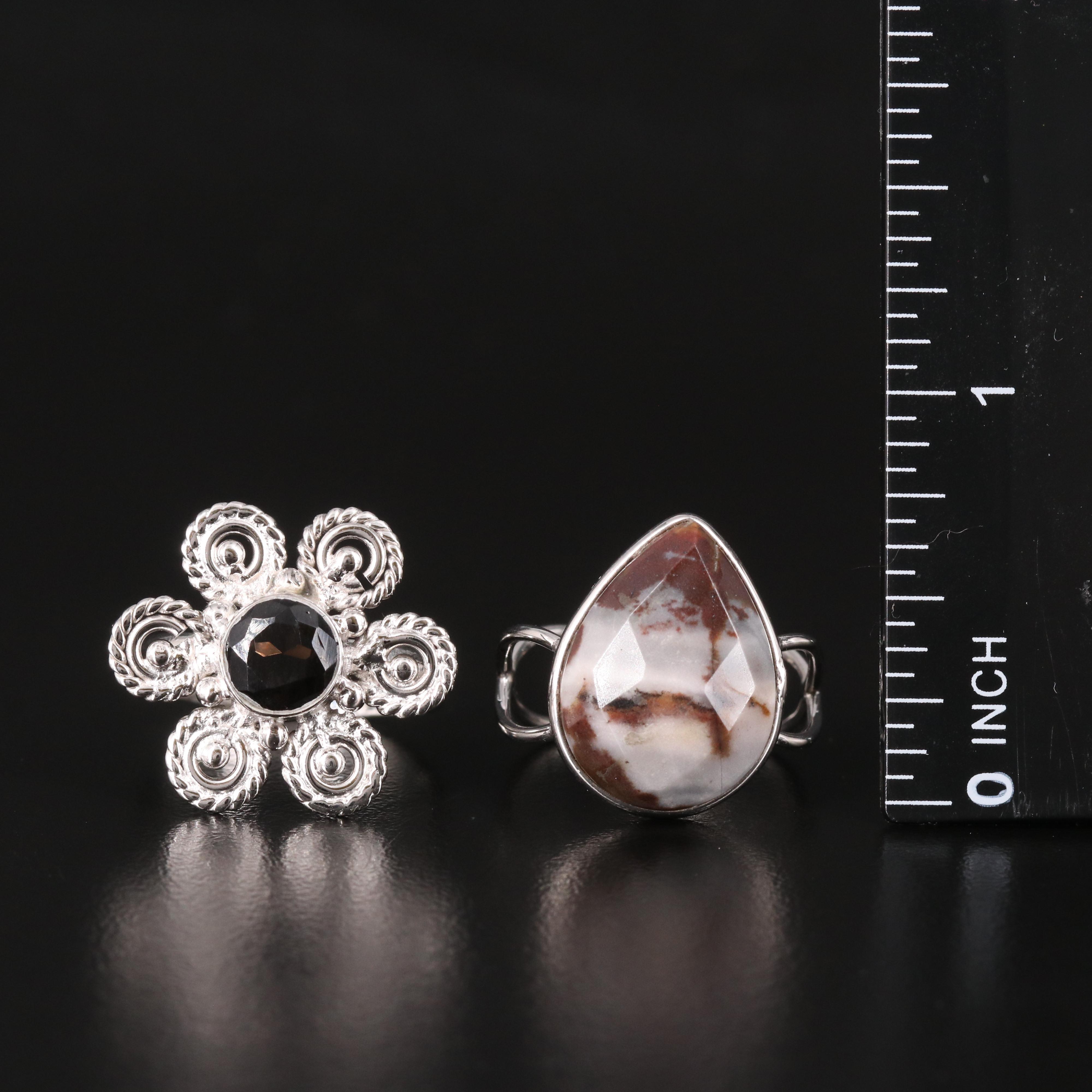 Gemstone Rings Including Sterling Silver