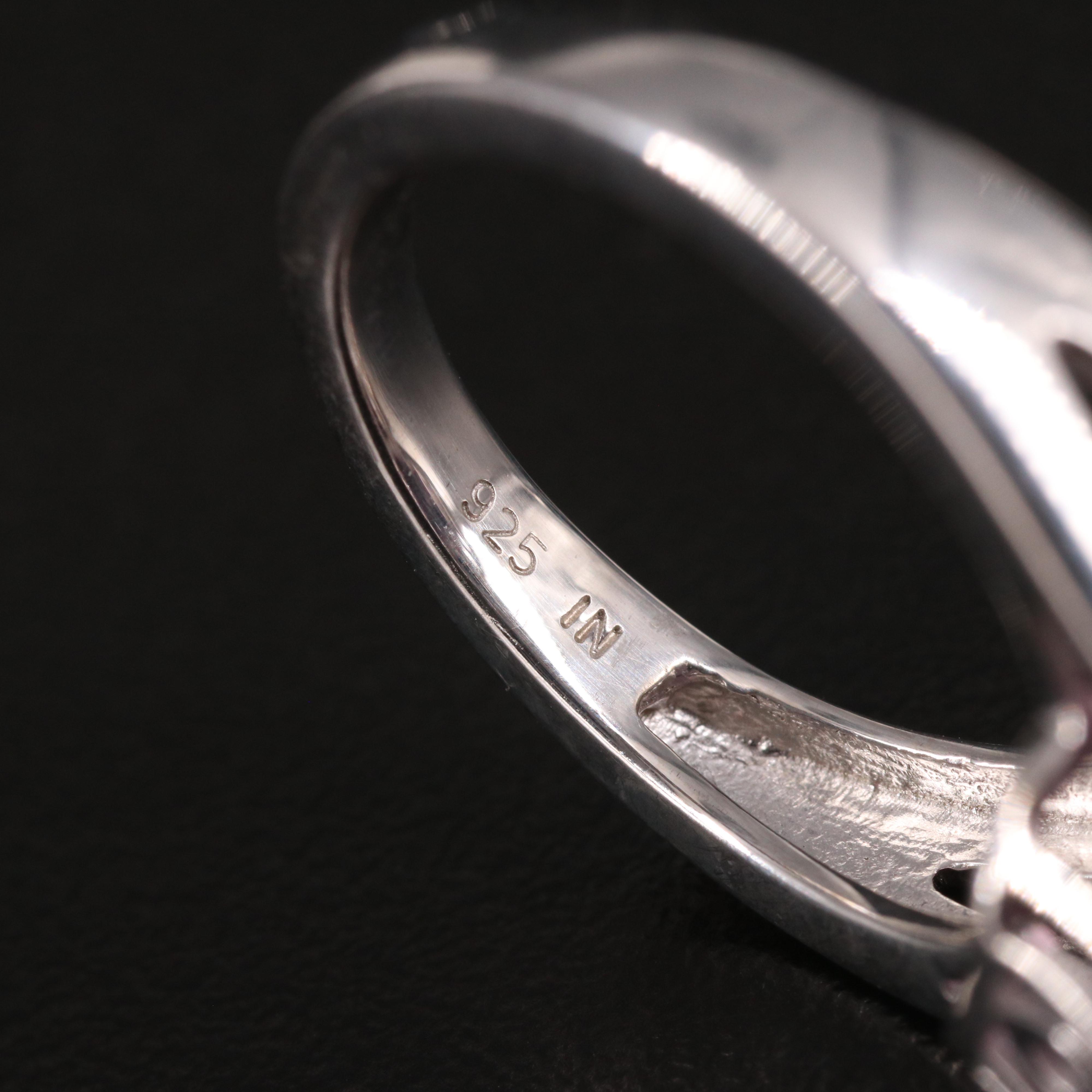 Sterling Silver Ring Trio Including Gemstones