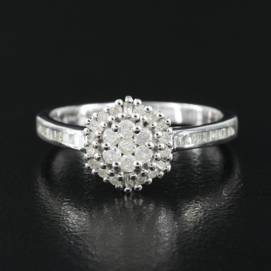 Sterling Silver Diamond Ring