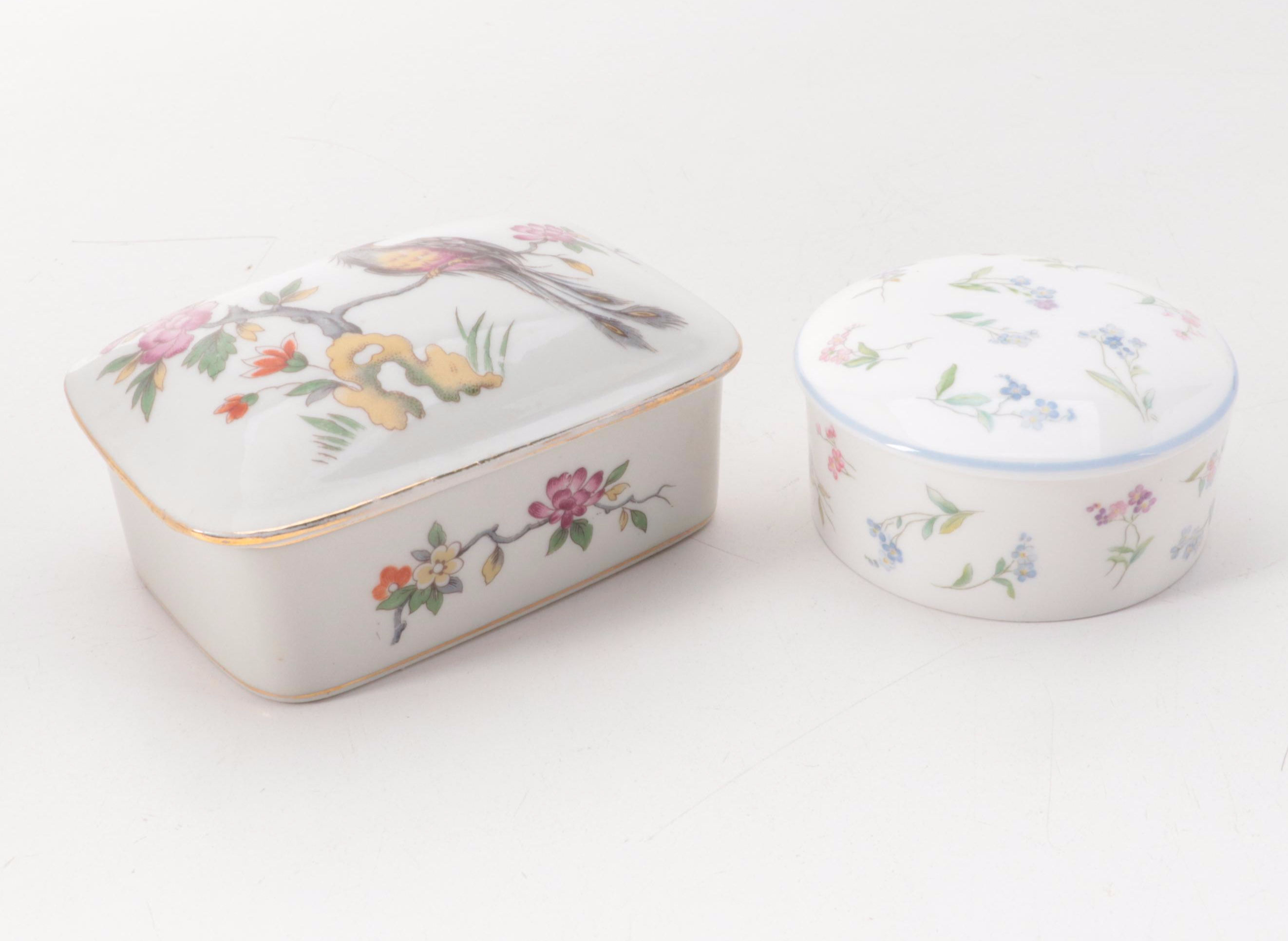 Haviland Limoges Porcelain Pitcher and Bell with Other Trinket Boxes