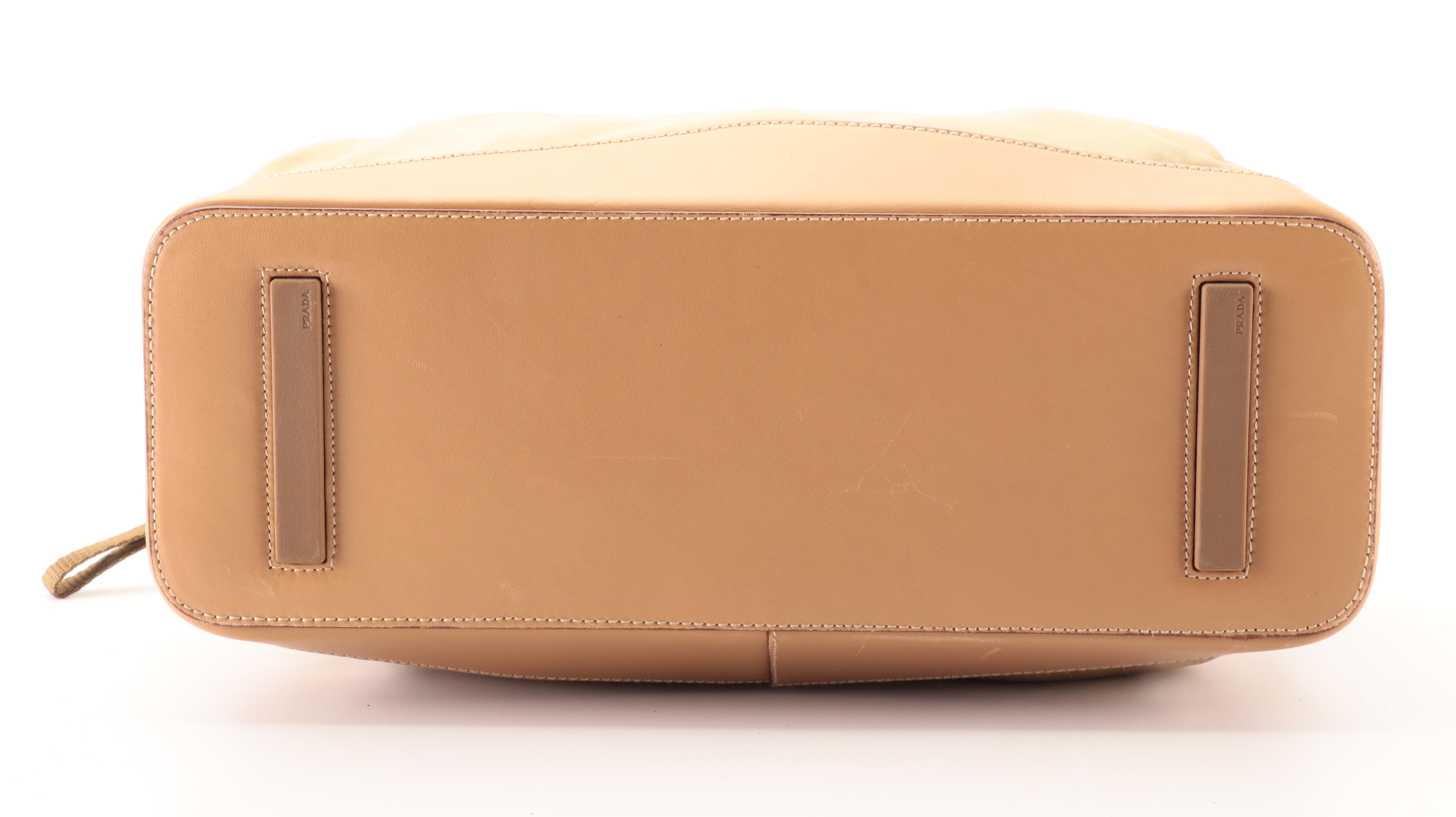 Prada Nylon and Leather Shoulder Bag