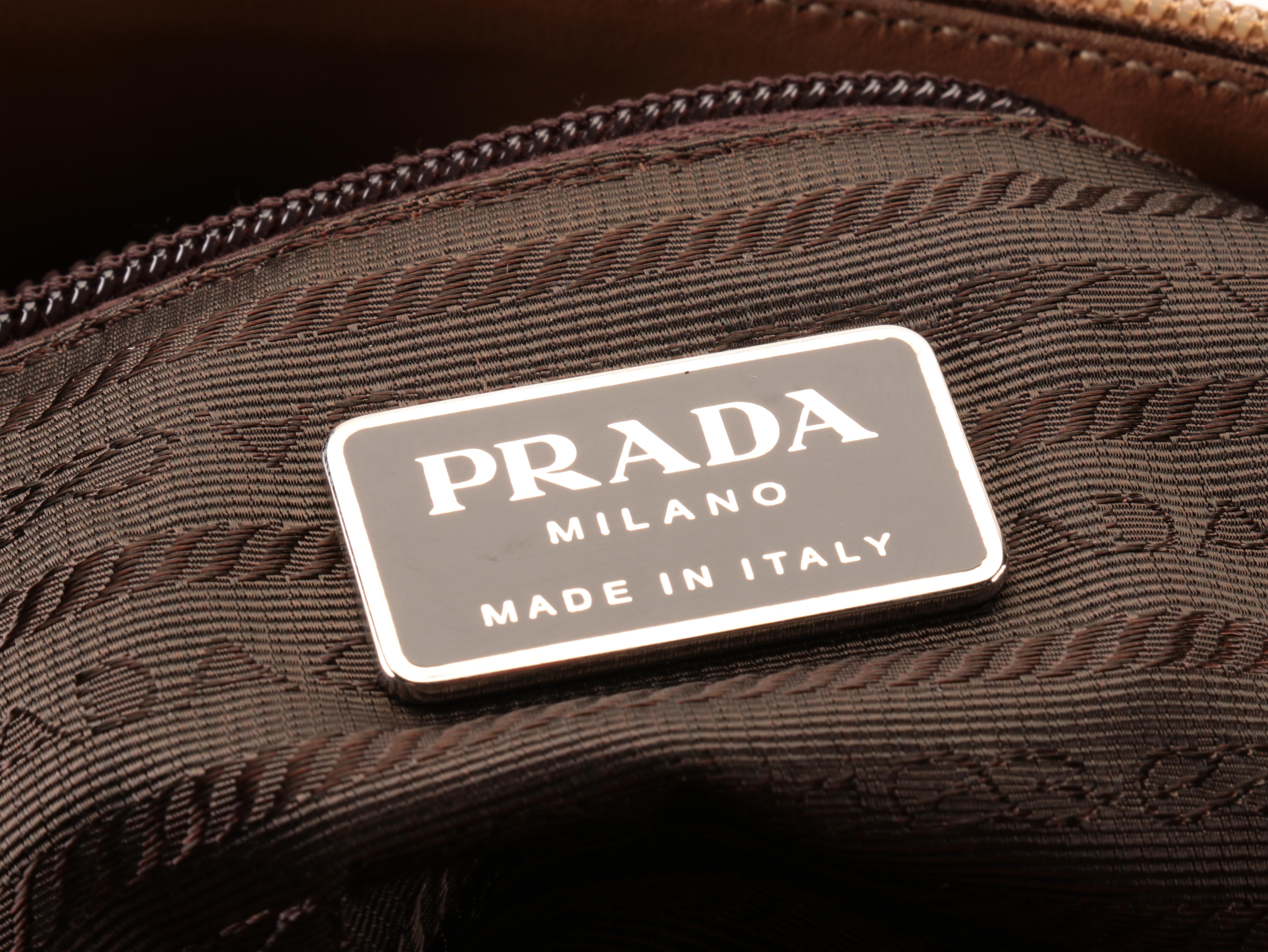 Prada Nylon and Leather Shoulder Bag