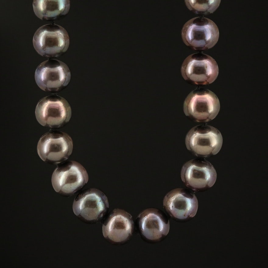 Semi-Baroque Pearl Necklace with 14K Clasp