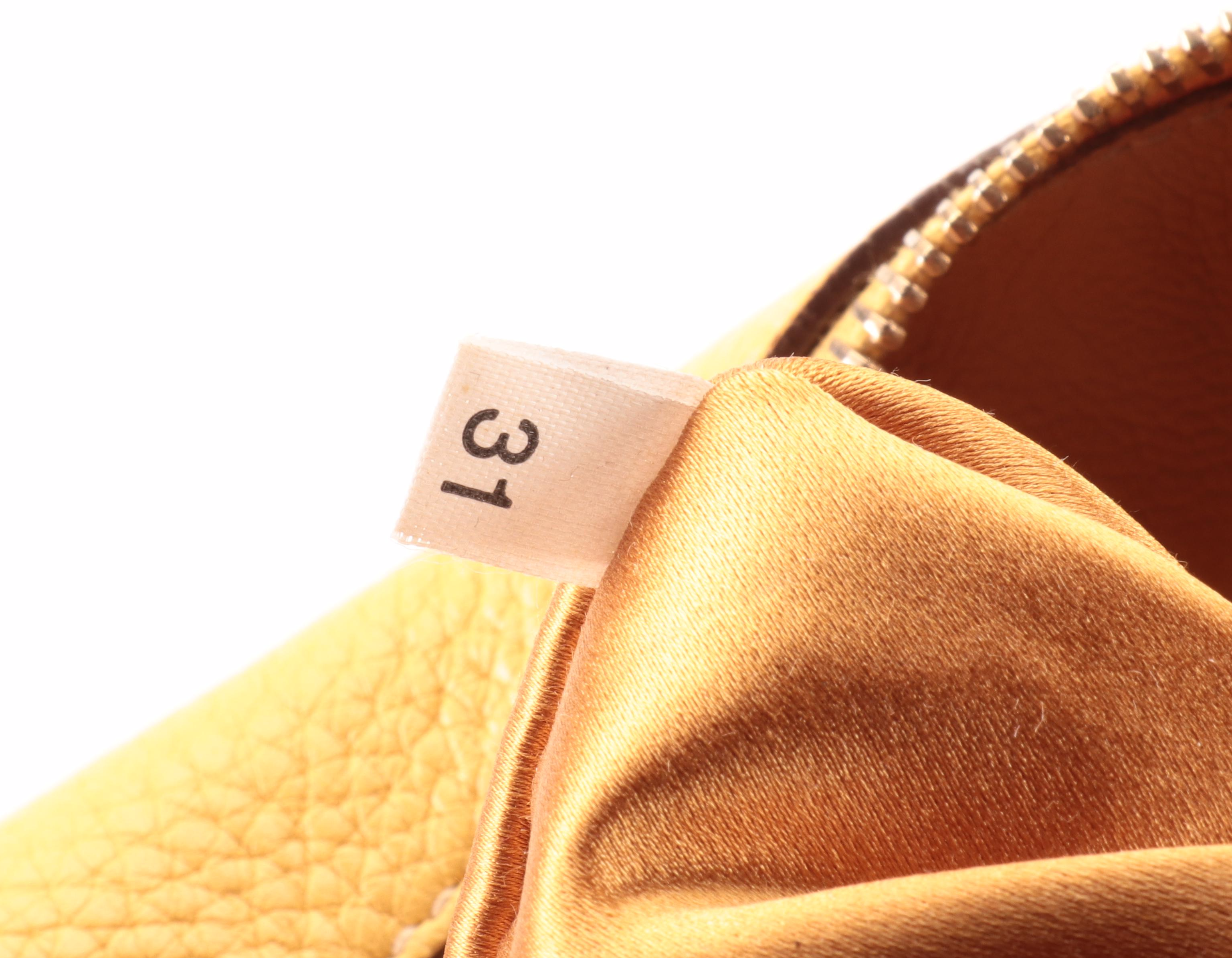 Prada Medium Bauletto Shoulder Bag in Pale Yellow Deerskin Leather